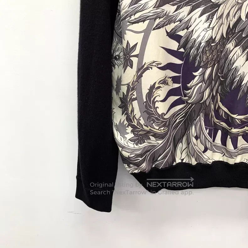 Hermes Hermes Black Real Silk Phoenix Pattern Wool Crewneck Long Size XS / US 0-2 / IT 36-38 - 4 Thumbnail