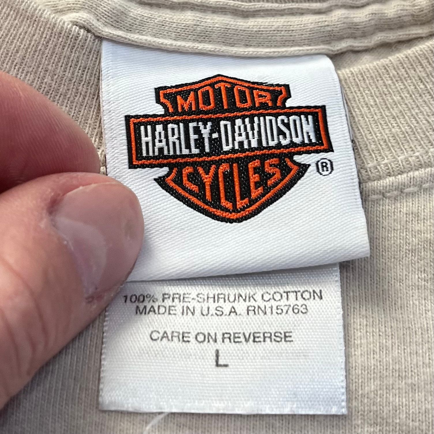 Harley Davidson Harley Davidson Oxford Alabama Biker Creamish Shirt Large Size US L / EU 52-54 / 3 - 3 Thumbnail