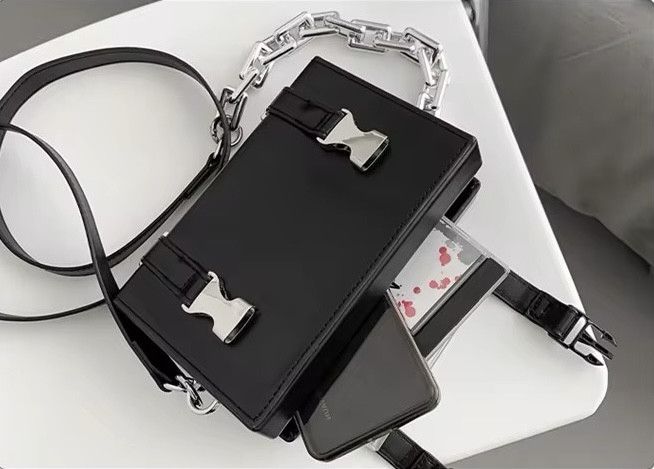 Japanese Brand Y2K PU leather buckle chain suitcase shape Size ONE SIZE - 9 Thumbnail