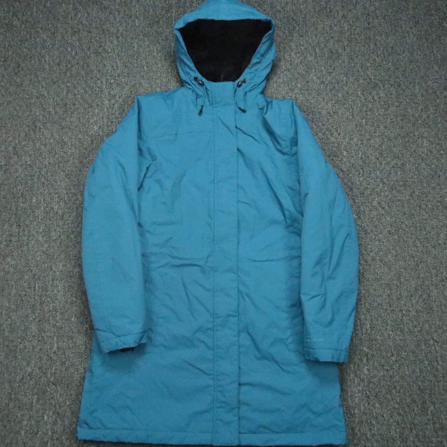 Vintage LL Bean Jacket Womens Medium Blue Winter Warmer Coat Full Zip Pockets Hooded Size M / US 6-8 / IT 42-44 - 2 Thumbnail