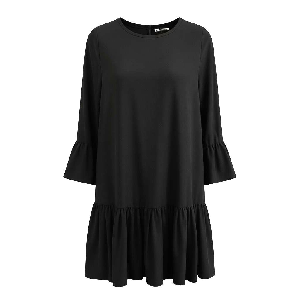 Ganni Ganni Black Dress with Bell Sleeves. Size XS Size XS / US 0-2 / IT 36-38 - 1 Thumbnail
