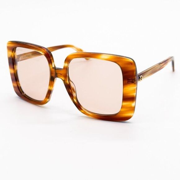 Gucci NEW GUCCI GG1314S 003 SUNGLASSES WOMEN HAVANA BROWN OVERSIZE Size ONE SIZE - 5 Thumbnail