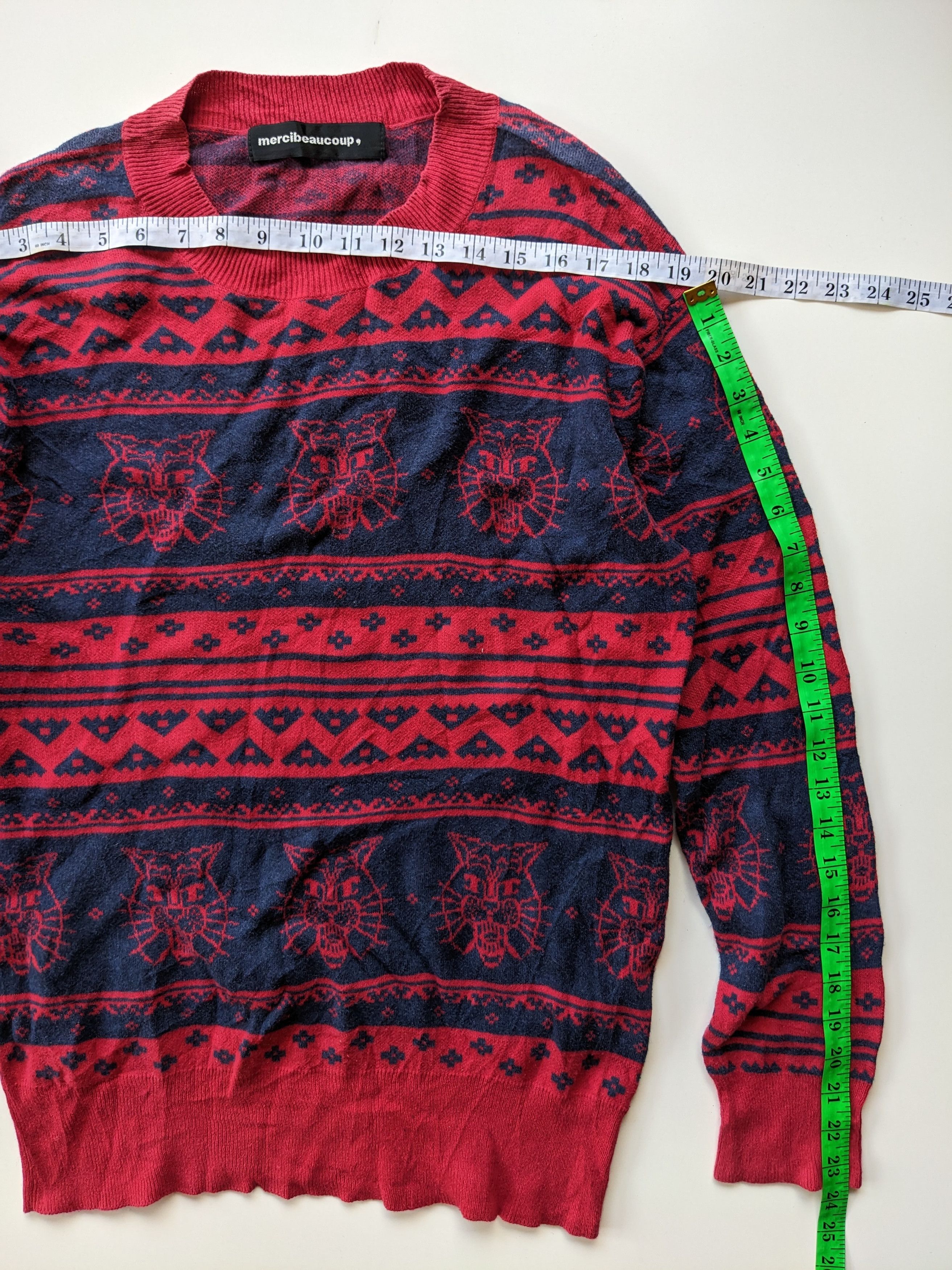 Issey Miyake Vintage mercibeaucoup jumper tiger motif Size US L / EU 52-54 / 3 - 7 Thumbnail