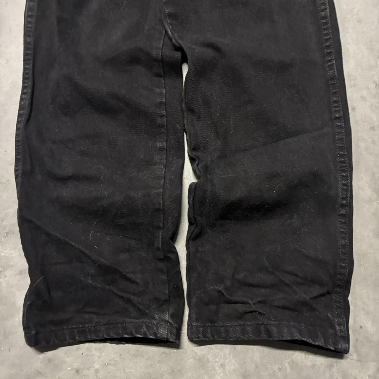 Japanese Brand × Vintage Crazy Vintage Y2K/2000s Grunge Solid Black Essential Denim Jeans! Size US 32 / EU 48 - 6 Thumbnail