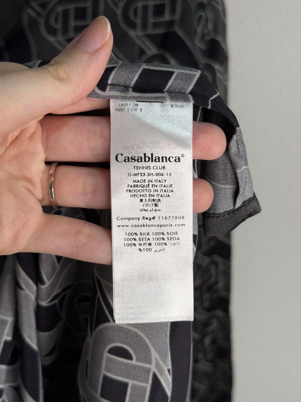 Casablanca Casablanca Black Heart Monogram Shirt Size US S / EU 44-46 / 1 - 3 Thumbnail