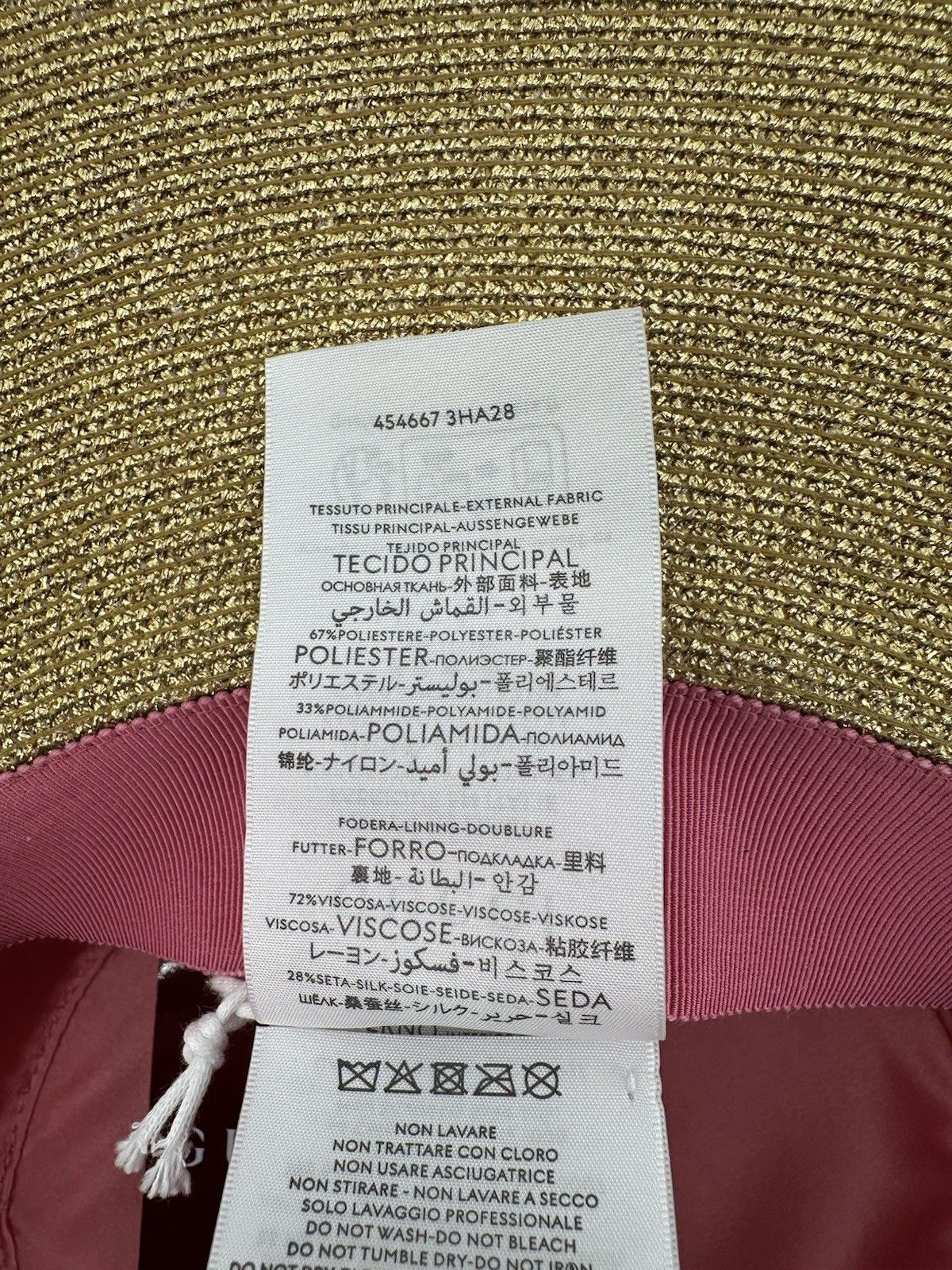 Gucci New Gucci Woman's Hat Size-L-58cm gold Size ONE SIZE - 11 Thumbnail