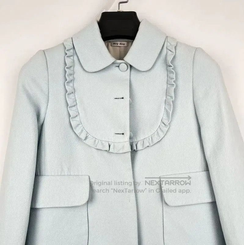 Miu Miu Miu Miu Blue Women's Coat Size S . Size S / US 4 / IT 40 - 3 Thumbnail