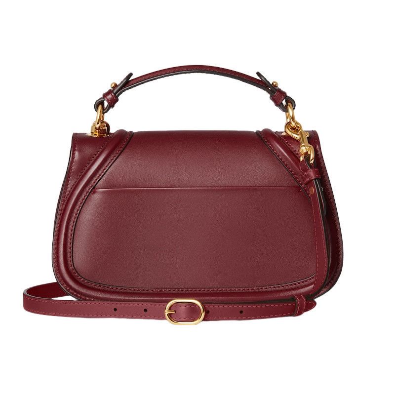 GUCCI Blondie Medium $3900 Rosso Ancora Leather Top Handle B