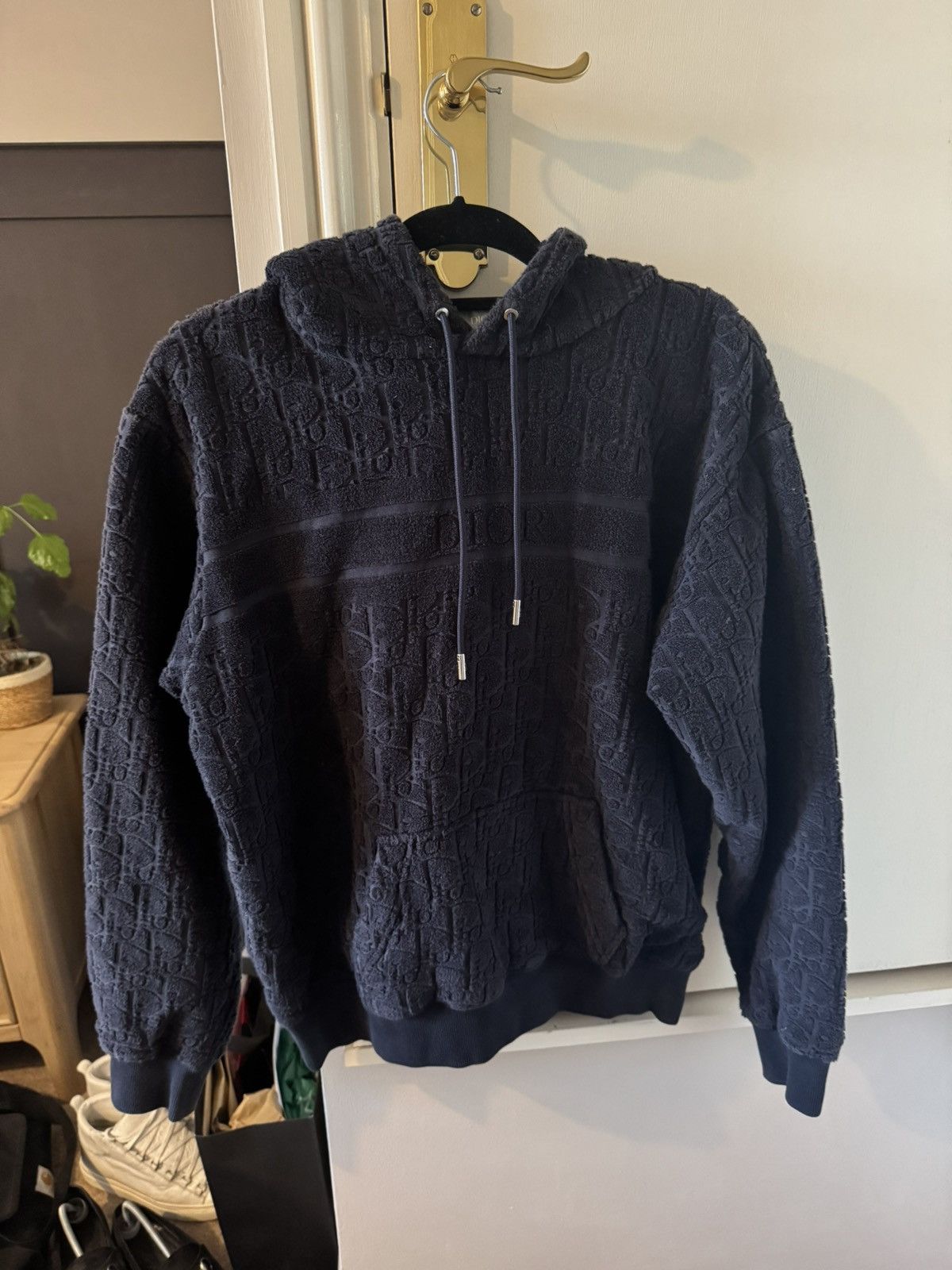Dior Christian Dior navy toweling hoodie size small Size US S / EU 44-46 / 1 - 2 Thumbnail
