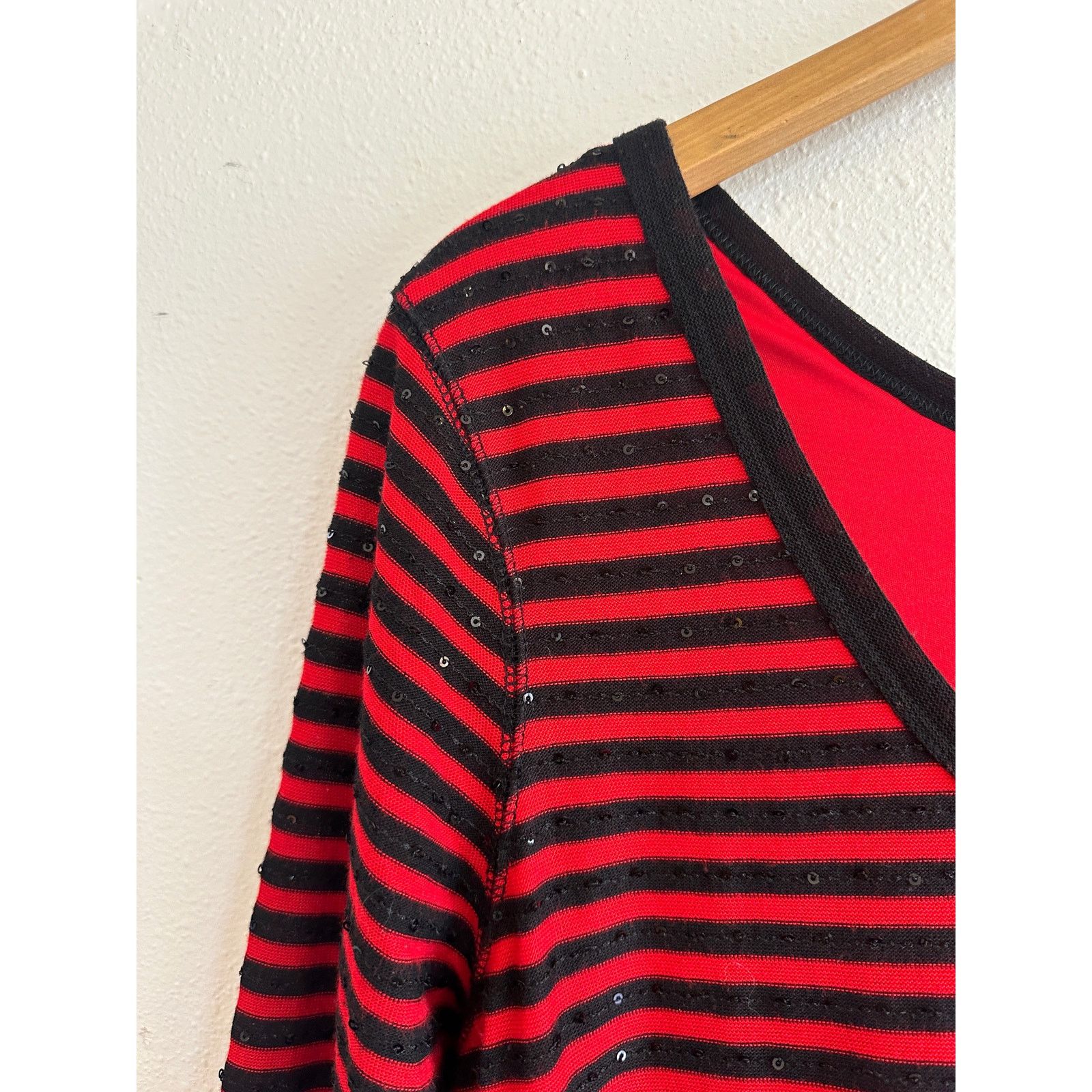 Express Express Stripe Scoop Back Sequin T-Shirt Dress size Large Size L / US 10 / IT 46 - 8 Thumbnail