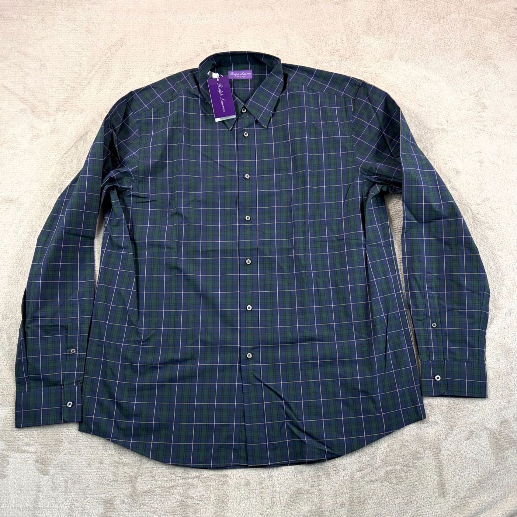 Ralph Lauren Purple Label Ralph Lauren Purple Label Shirt Blackwatch Navy Plaid Men 2XL NWT 95 Size US XXL / EU 58 / 5 - 3 Thumbnail