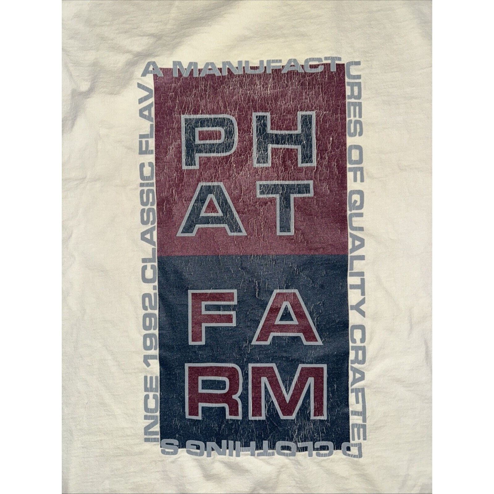 Phat Farm × Rap Tees × Vintage Phat Farm Graphic T-Shirt Tan XL Hip-Hop Streetwear 24x30 Size US XL / EU 56 / 4 - 2 Thumbnail