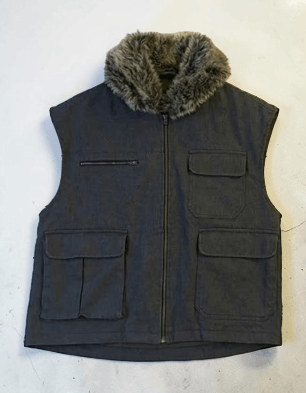 Dolce & Gabbana Dolce & Gabbana Dark Grey Fur Collar Utility Gilet Size US M / EU 48-50 / 2 - 3 Thumbnail