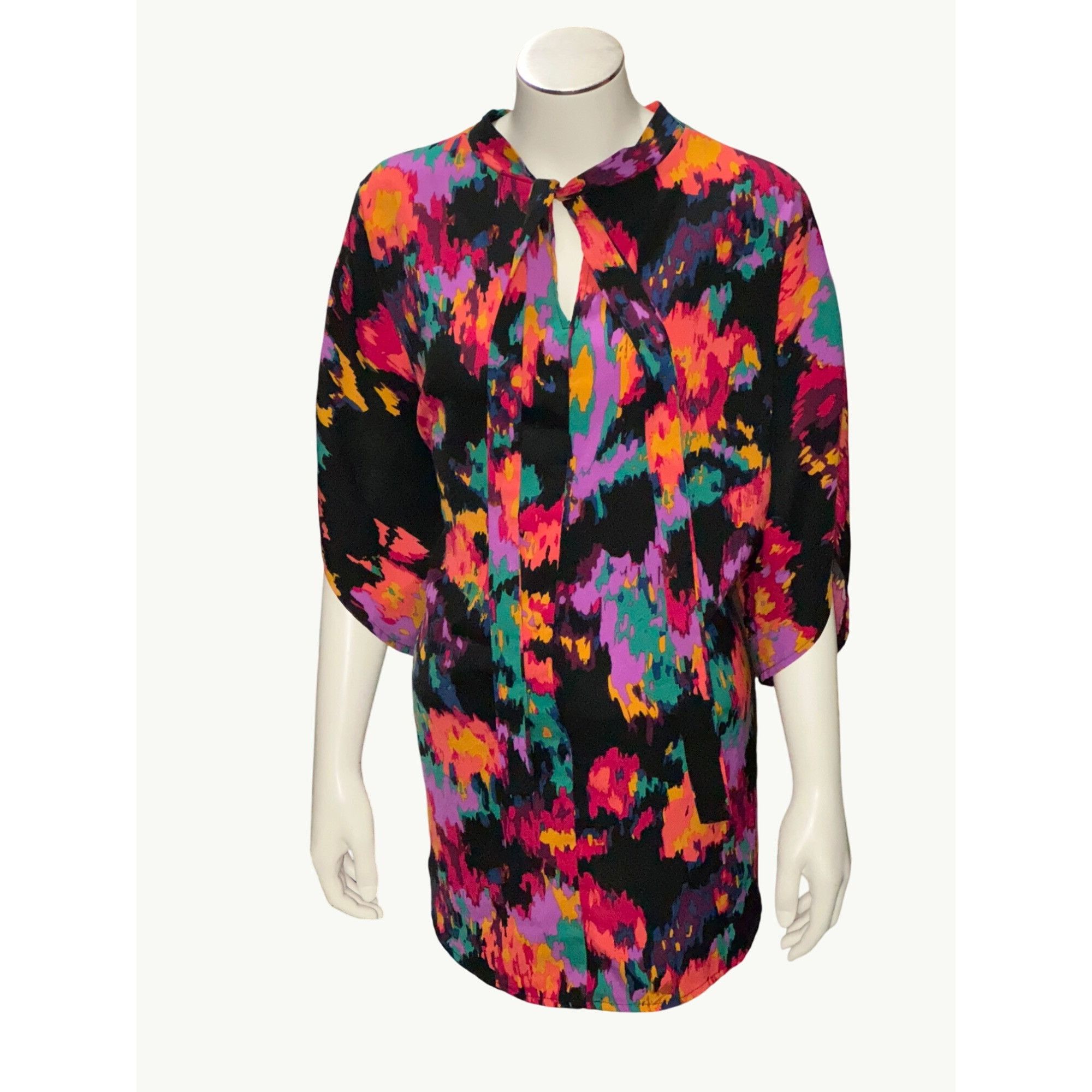 Other CCC Colorful Abstract Print Tunic Keyhole Neck Three Quarter Size XL / US 12-14 / IT 48-50 - 1 Thumbnail