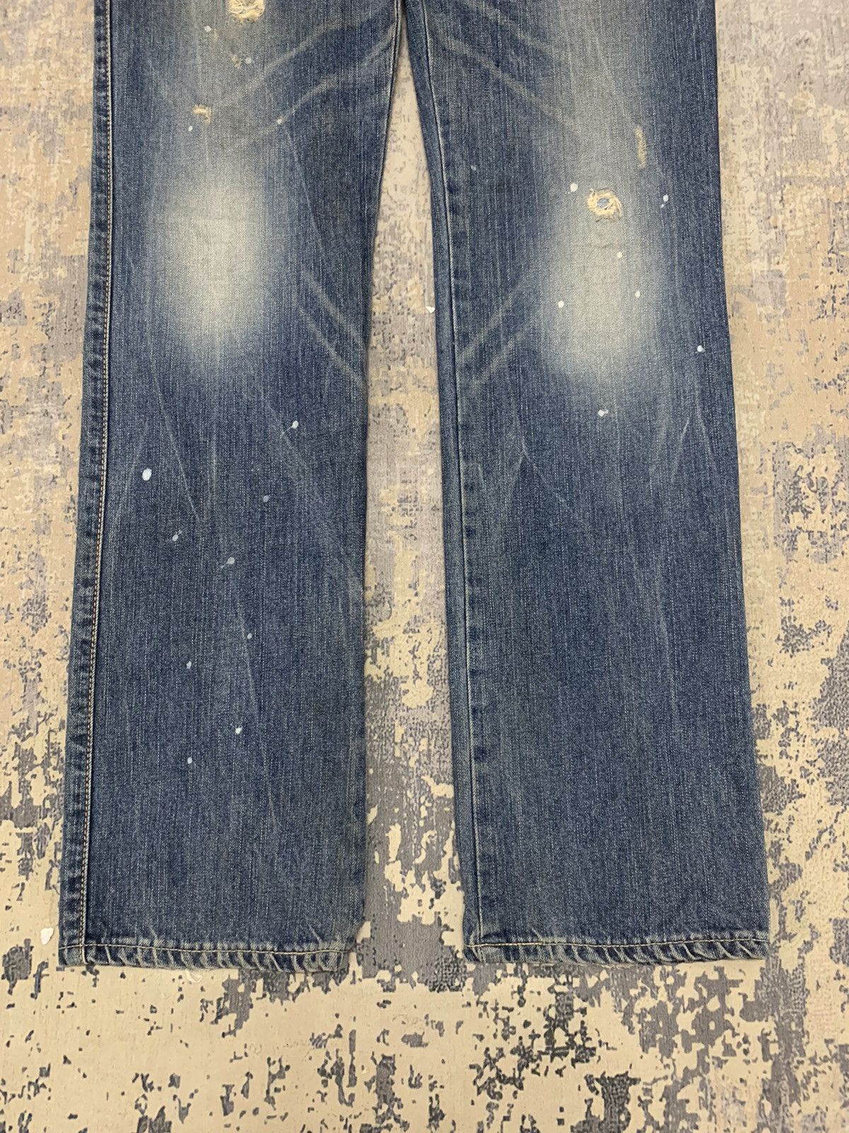 Edwin EDWIN BLUE TRIP CLAW MARK TOKYO DISTRESS DENIM JEANS Size US 32 / EU 48 - 3 Thumbnail