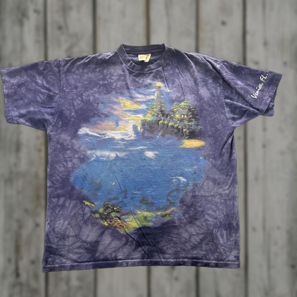 Vintage VINTAGE The Mountain Shirt Mens XL Lighthouse Ocean Venice FL Dolphins 90s y2k Size US XL / EU 56 / 4 - 1 Thumbnail