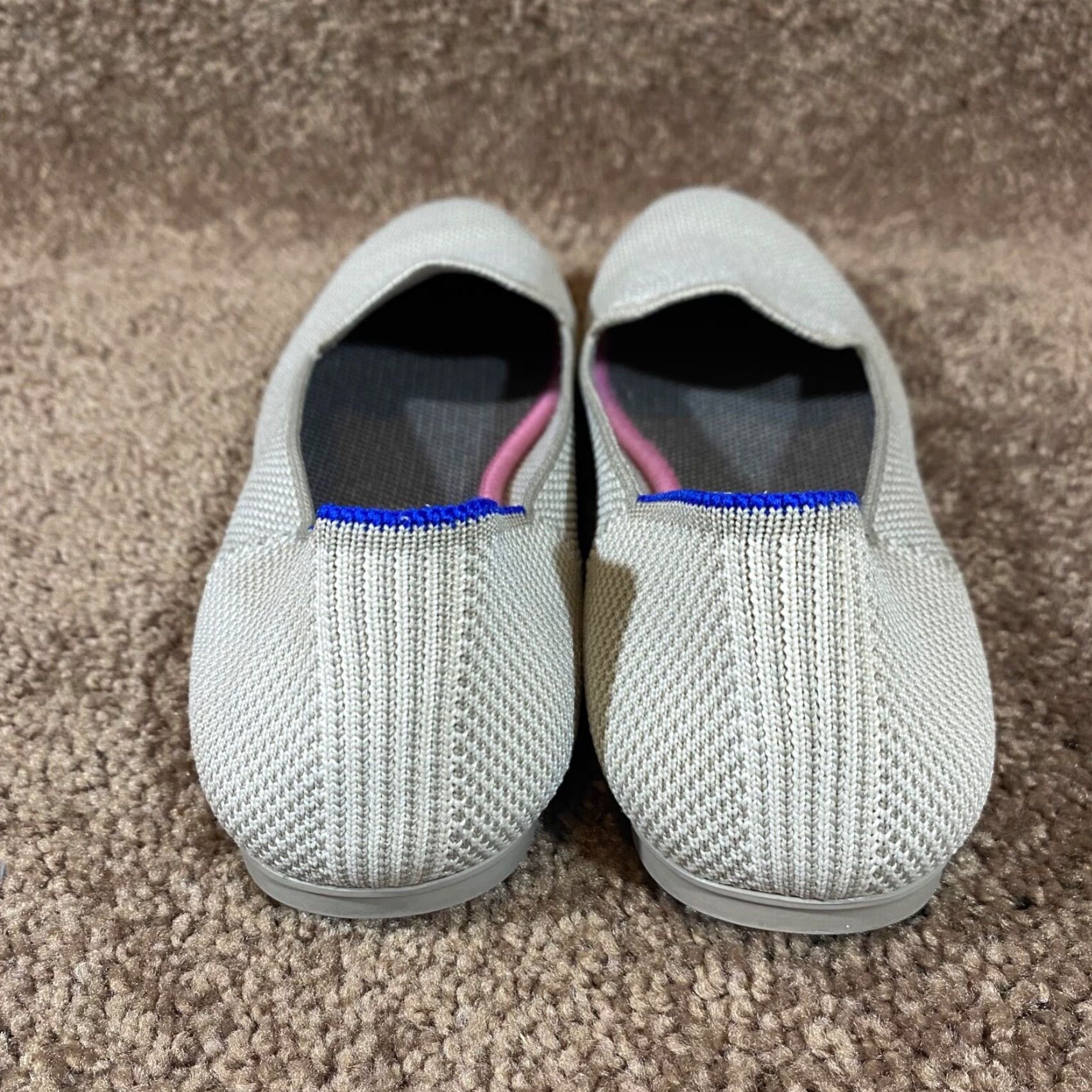 Rothy's Rothy’s Womens 8 Gray Oatmeal Round Toe Ballet Flats Workwear Authentic Flat Ballet Shoes Womens Shoes Size US 8 / IT 38 - 7 Thumbnail