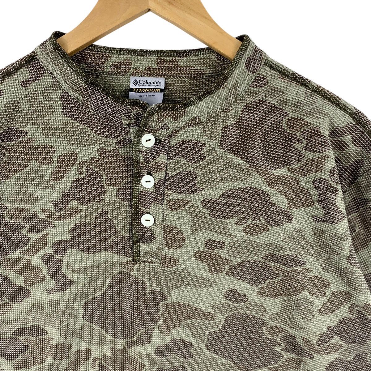 Columbia COLUMBIA USA TITANIUM Woodland Camouflage Henley Tee Shirt Size US S / EU 44-46 / 1 - 5 Thumbnail