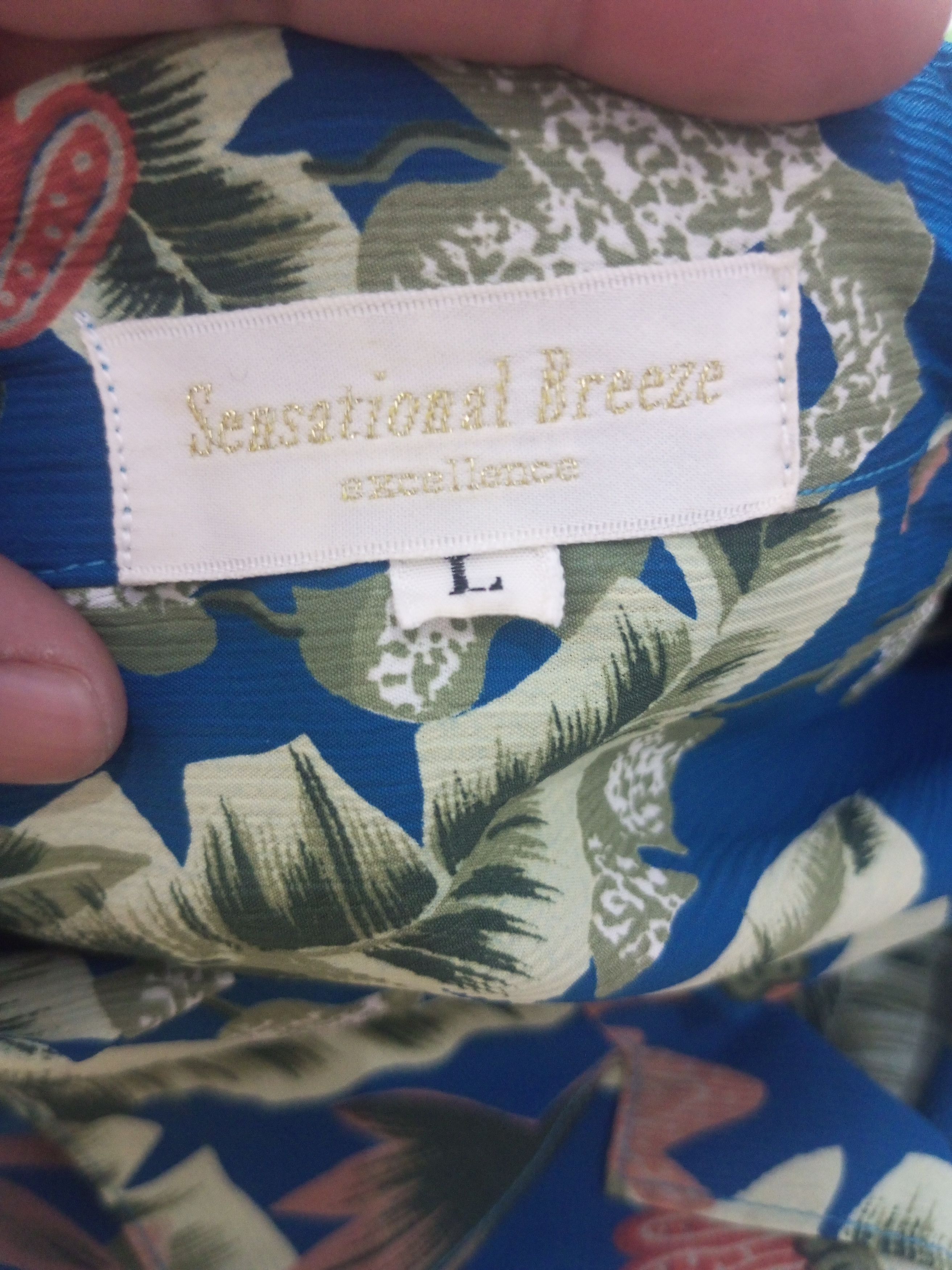 20471120 Vintage sensasional breeze folral Hawaiian silk shirt Size US L / EU 52-54 / 3 - 9 Thumbnail