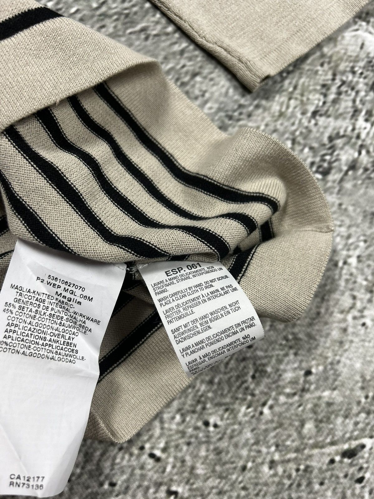 Max Mara × Weekend Max Mara Weekend Max Mara sweater striped beige black Size XS / US 0-2 / IT 36-38 - 5 Thumbnail