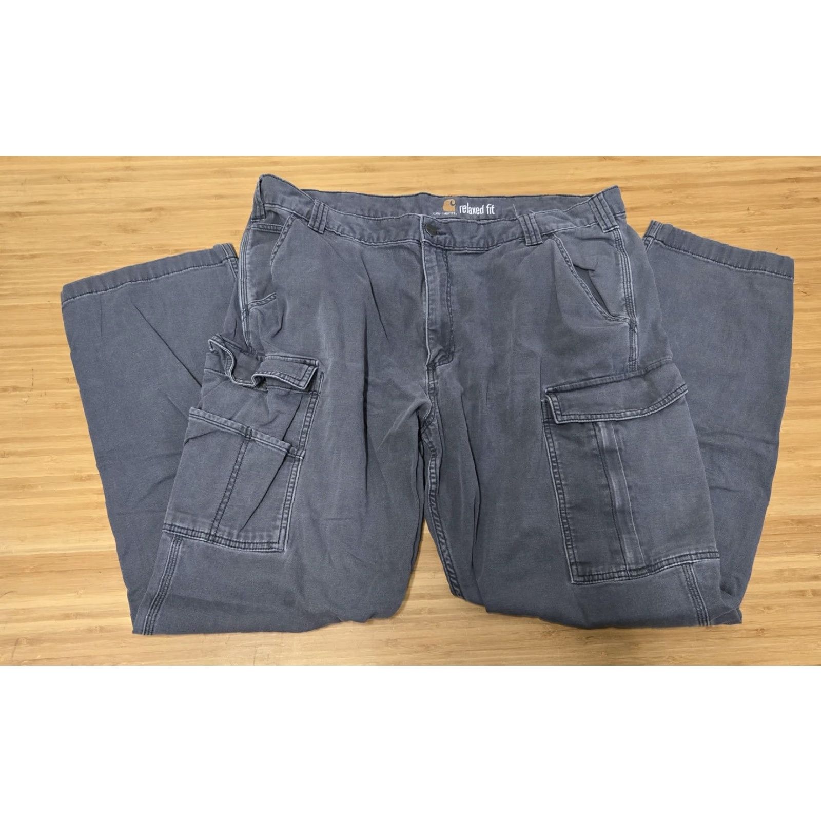 Carhartt Carhartt Pants Mens 40x32 Gray Cargo Relaxed Fit Work Utility Stretch 103574 Size US 40 / EU 56 - 3 Thumbnail