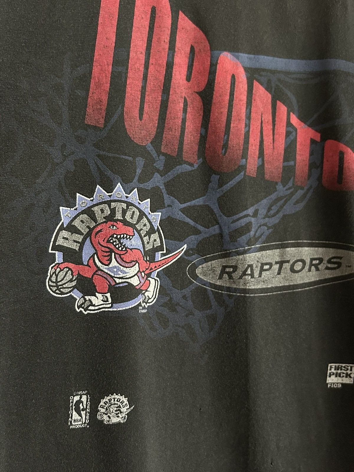 Band Tees × Vintage Vintage 2000s NBA Toronto Raptors “First Pick” T-shirt L Size US L / EU 52-54 / 3 - 4 Thumbnail