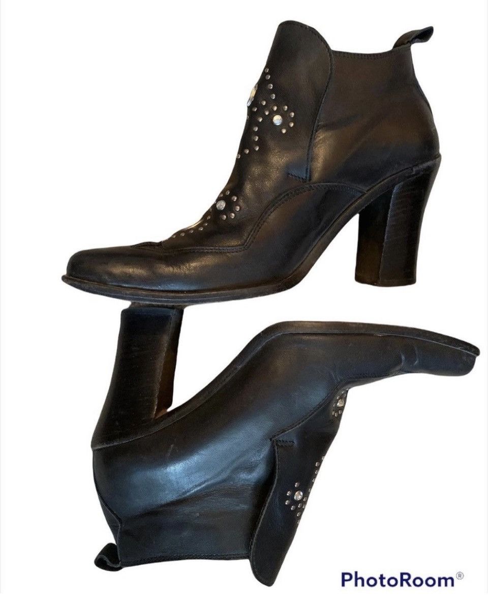 Designer × Vintage Vintage Designer Leather 80s Ankle Boots w/ Heel Size US 6.5 / IT 36.5 - 6 Thumbnail