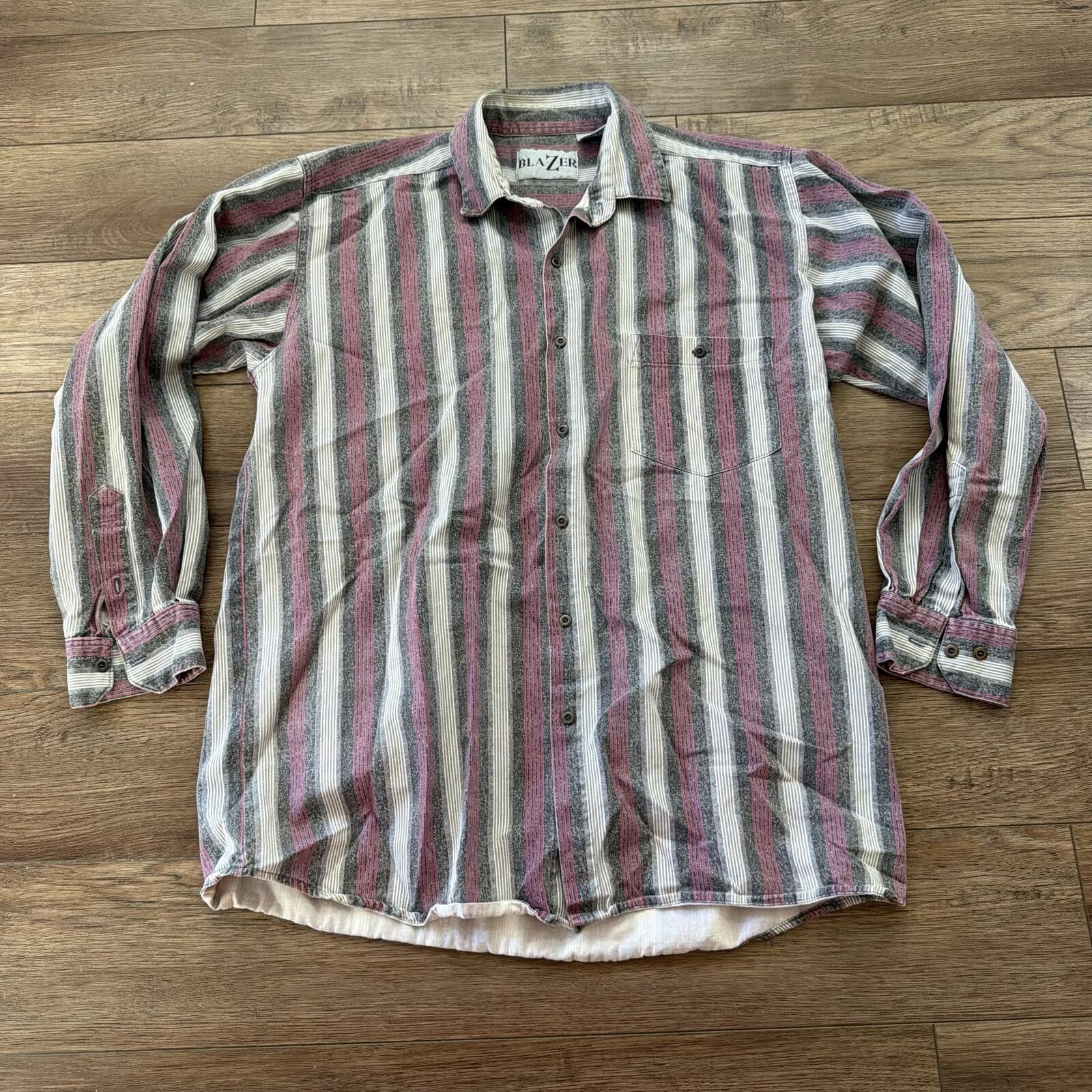 Rowing Blazers Vintage 90s Blazer Western Cowboy Vertical Stripe Shirt L Size US L / EU 52-54 / 3 - 1 Thumbnail
