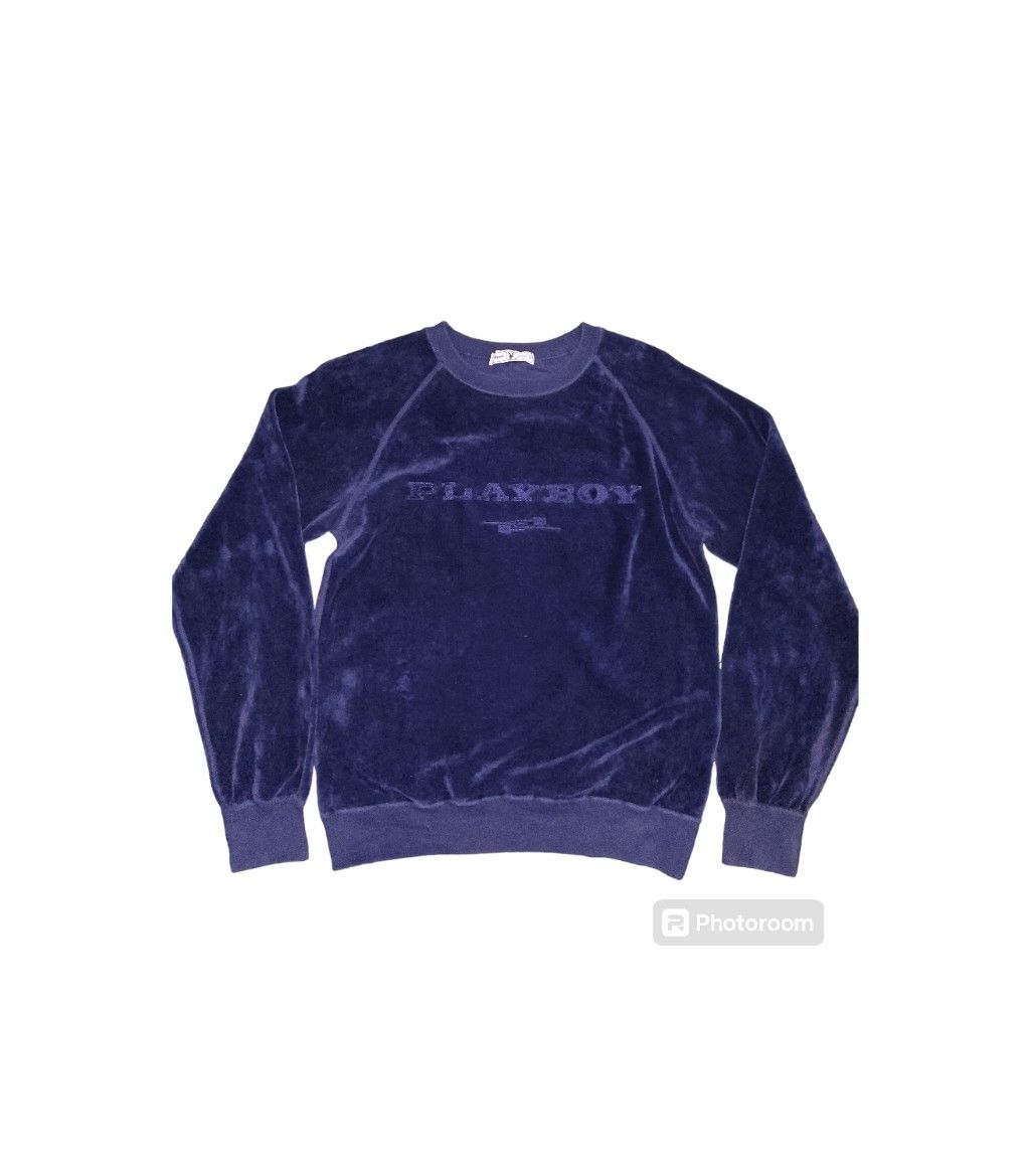Playboy × Vintage Vintage playboy velvet sweatshirt Size US S / EU 44-46 / 1 - 1 Thumbnail
