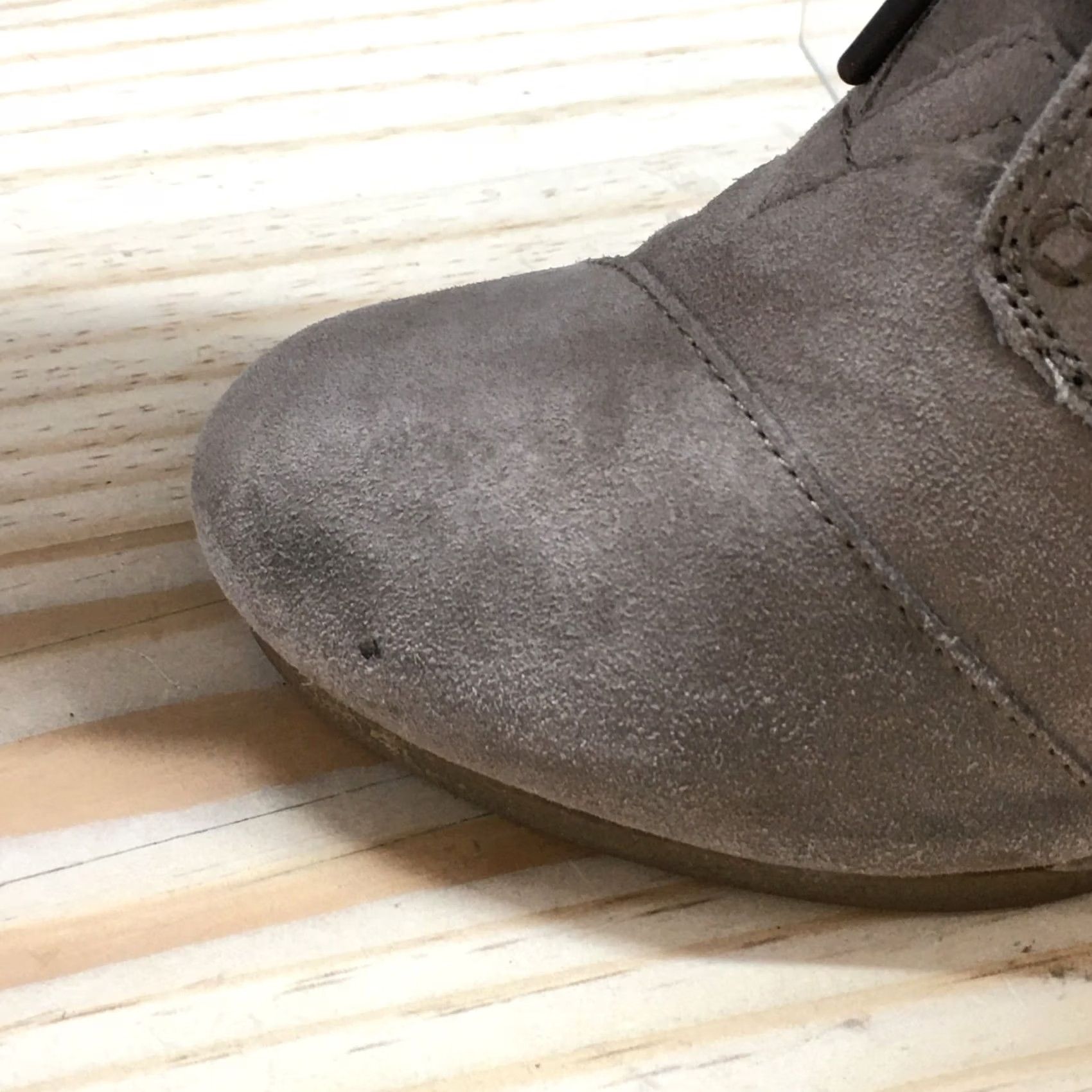 Toms TOMS Boots Womens 6 Desert Wedge Ankle Bootie Gray Suede Casual Lace Up Desert Boots 300614 Wedge Bootie Women Gray Shoes Mens? Size US 6 / IT 36 - 5 Thumbnail