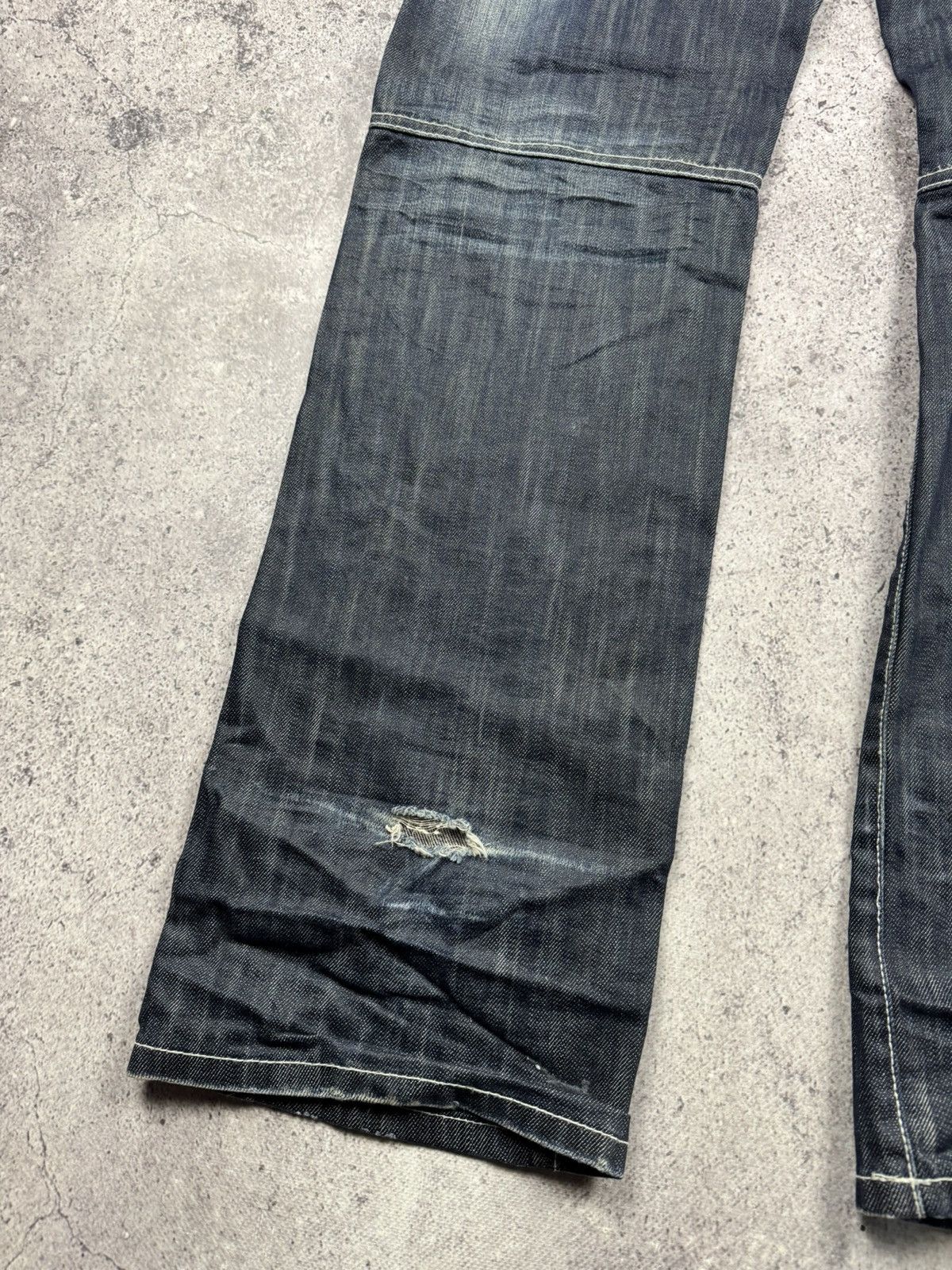 Japanese Brand Vintage Cipo&Baxx jeans drip y2k style designer flared faded Size US 34 / EU 50 - 8 Thumbnail