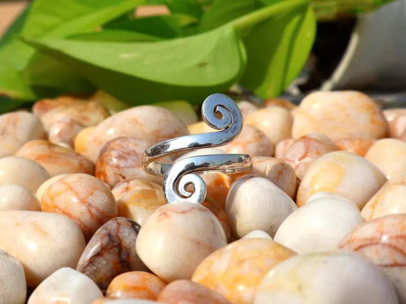Handmade Spiral Ring, Handmade Sterling Silver Ring, Adjustable Ring, Size ONE SIZE - 2 Thumbnail
