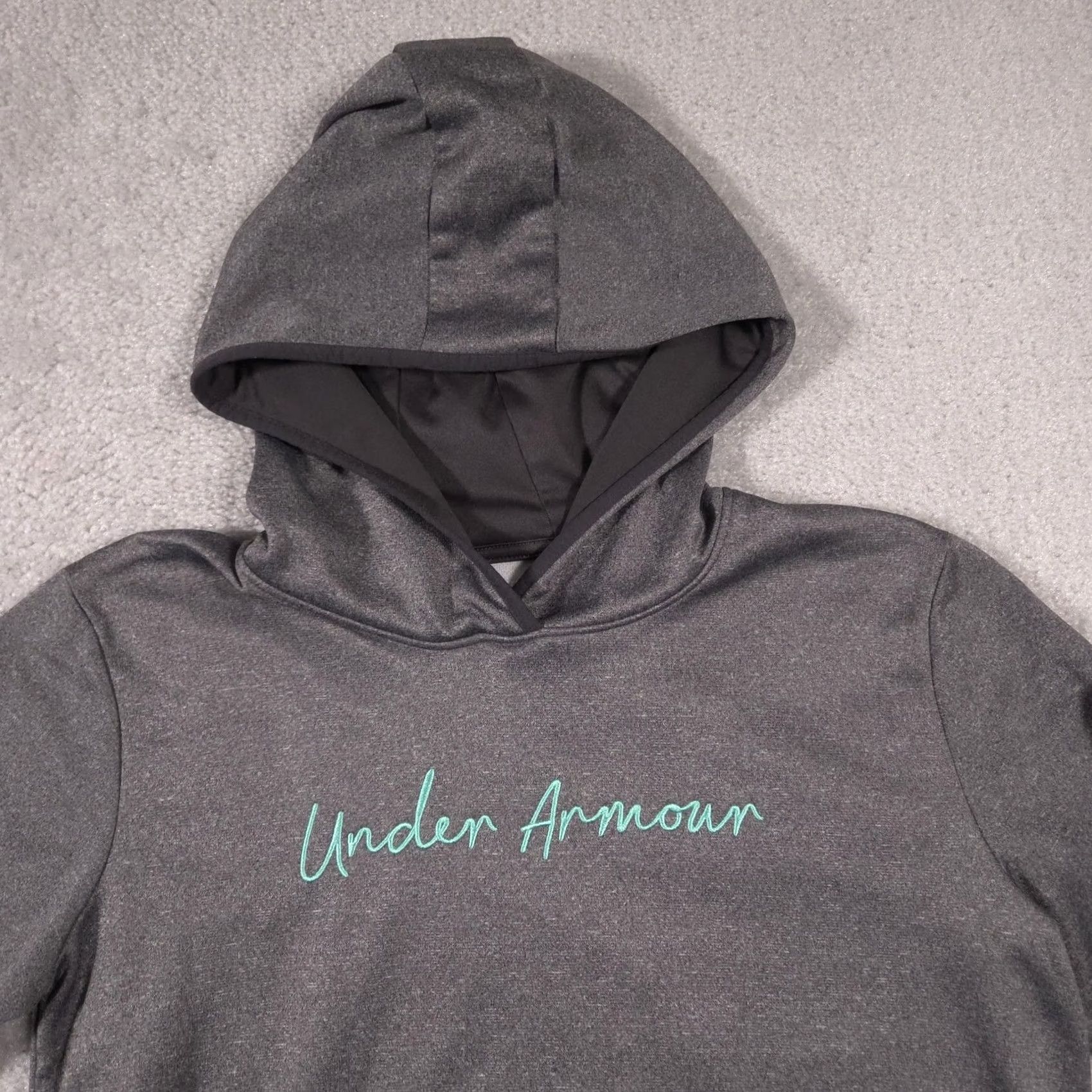 Under Armour Under Armour Hoodie Womens Small Gray Loose Fit Pullover Script Logo Pocket Hoodie Women Small Gray Loose Fit Script Logo Pocket Size S / US 4 / IT 40 - 3 Thumbnail