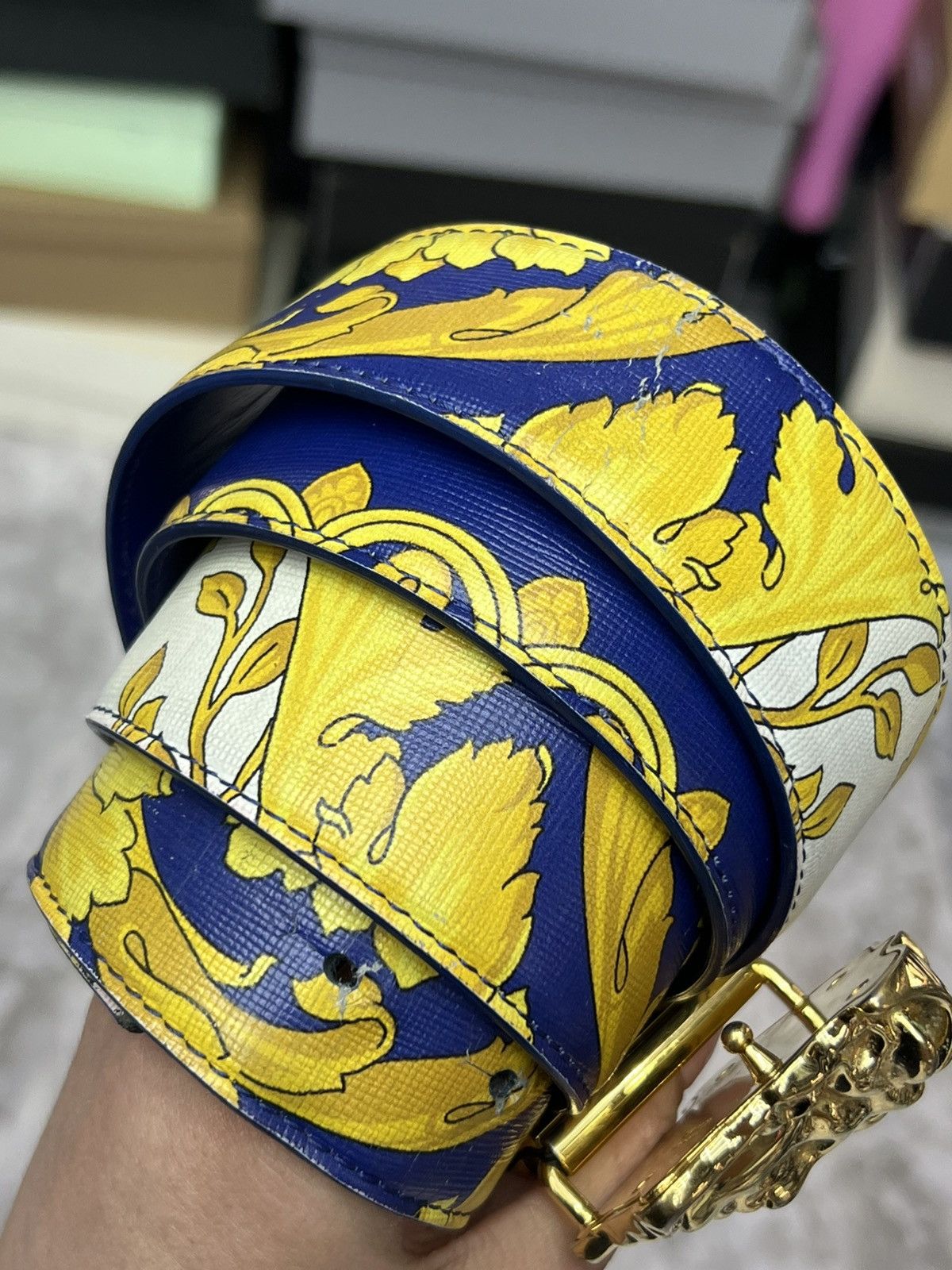 Versace Versace Blue/Medusa Belt Size 40 - 2 Thumbnail