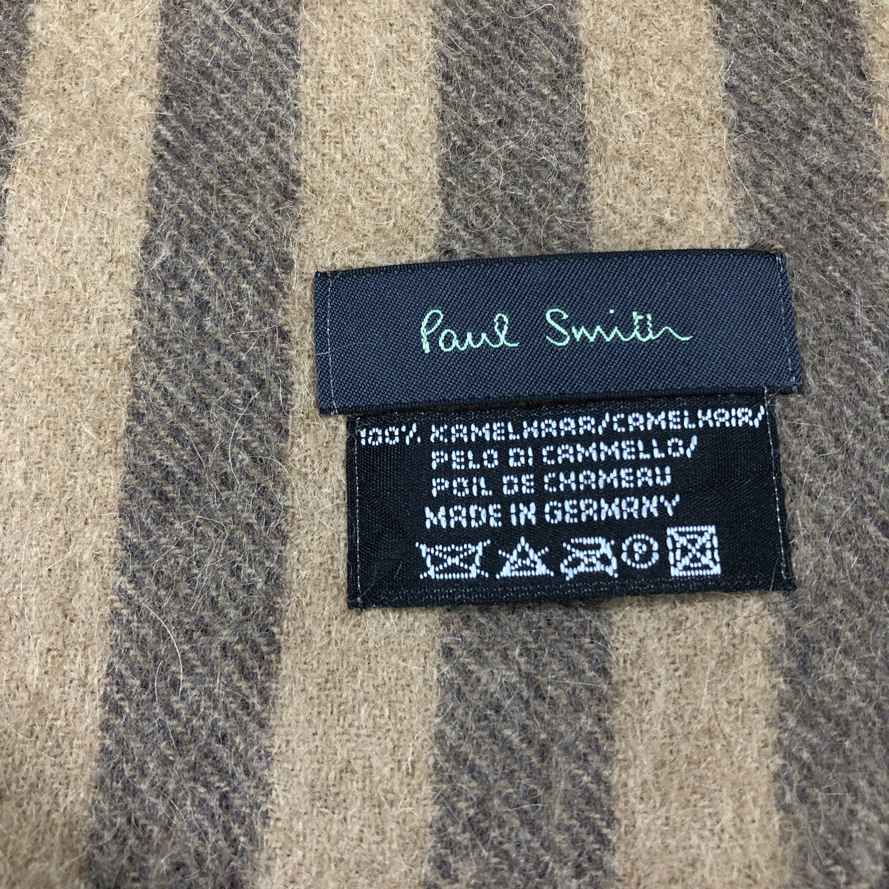 Paul Smith × Vintage Vintage Paul Smith Scarf Muffler Camel Hair Mf190 Size ONE SIZE - 3 Thumbnail