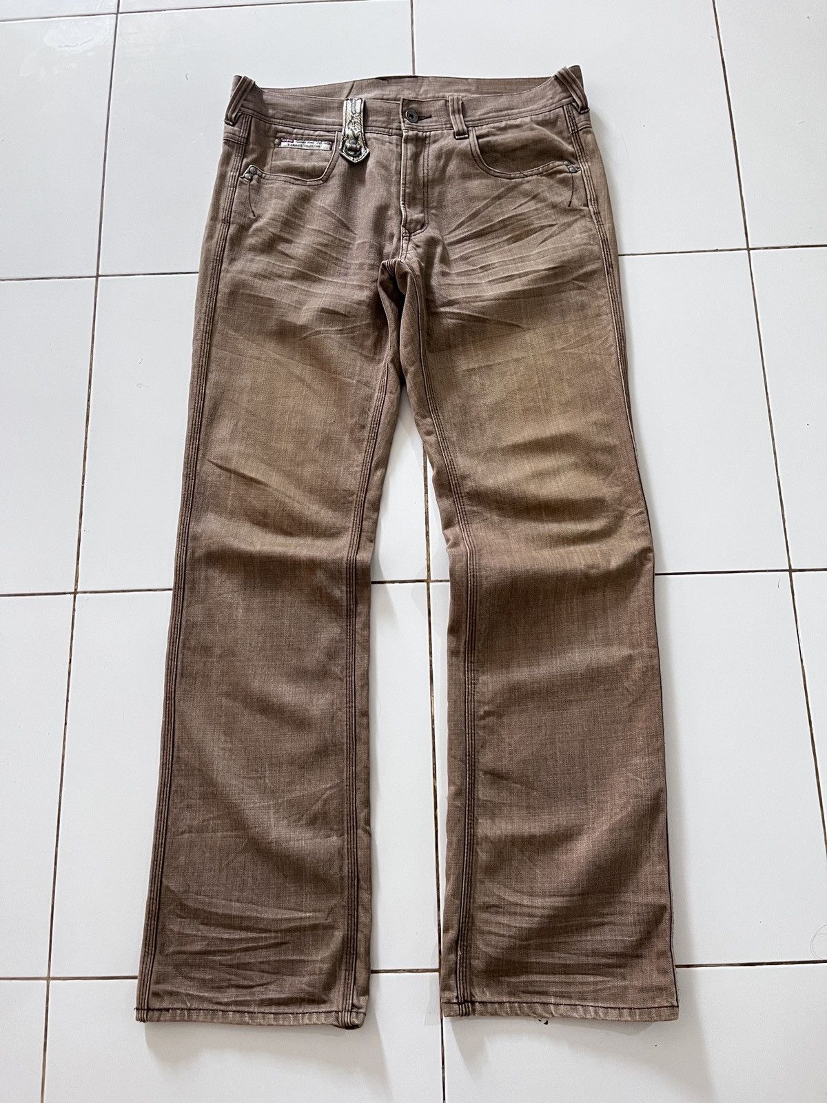 Le Grande Bleu (L.G.B.) JAPANESE NCFM PHYTON FLARE JEANS Size US 33 - 2 Thumbnail