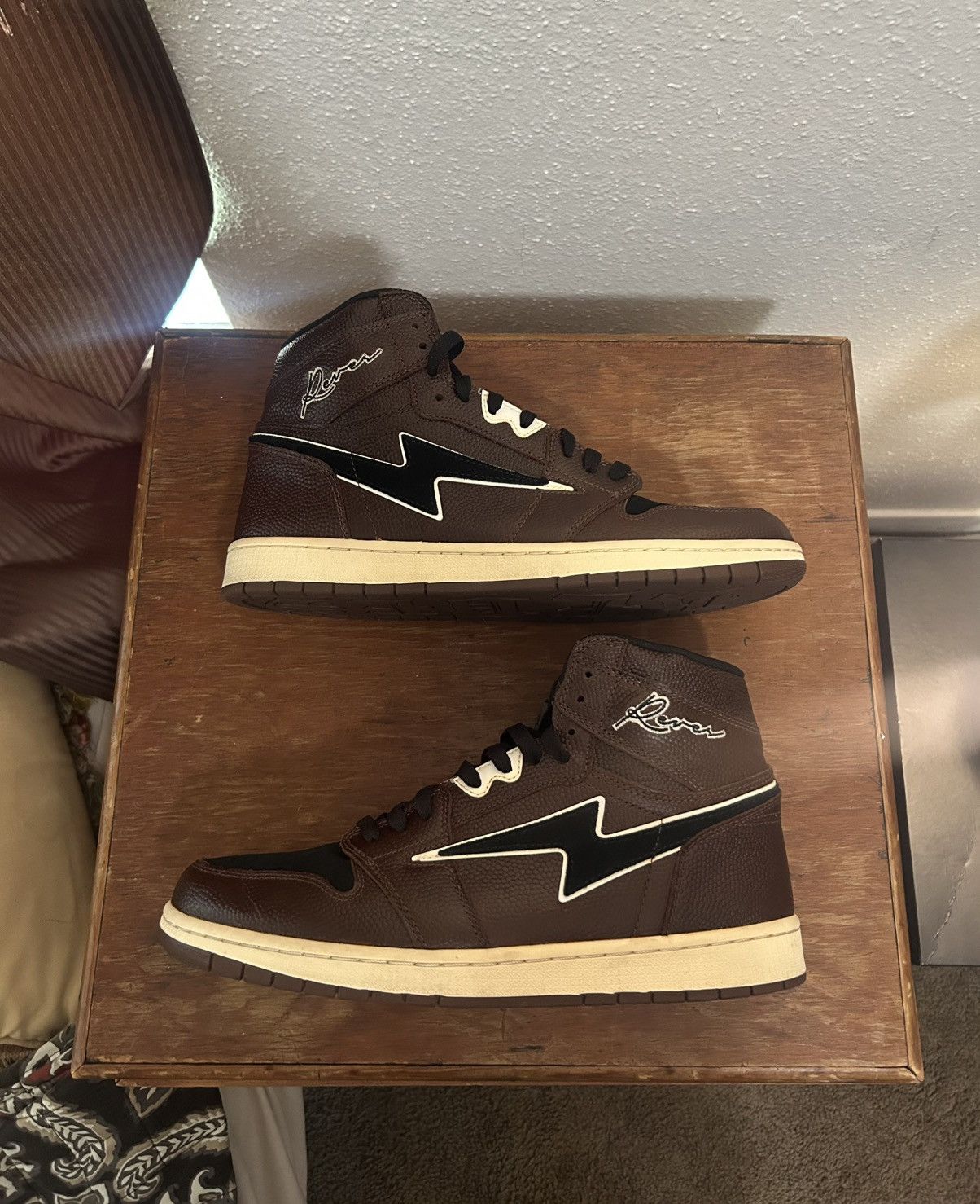 Reves Paris Reves Sport / KIY ‘85 HI UMBER BROWN/BLACK ‘Pigskin’ Size US 11.5 / EU 44-45 - 2 Thumbnail