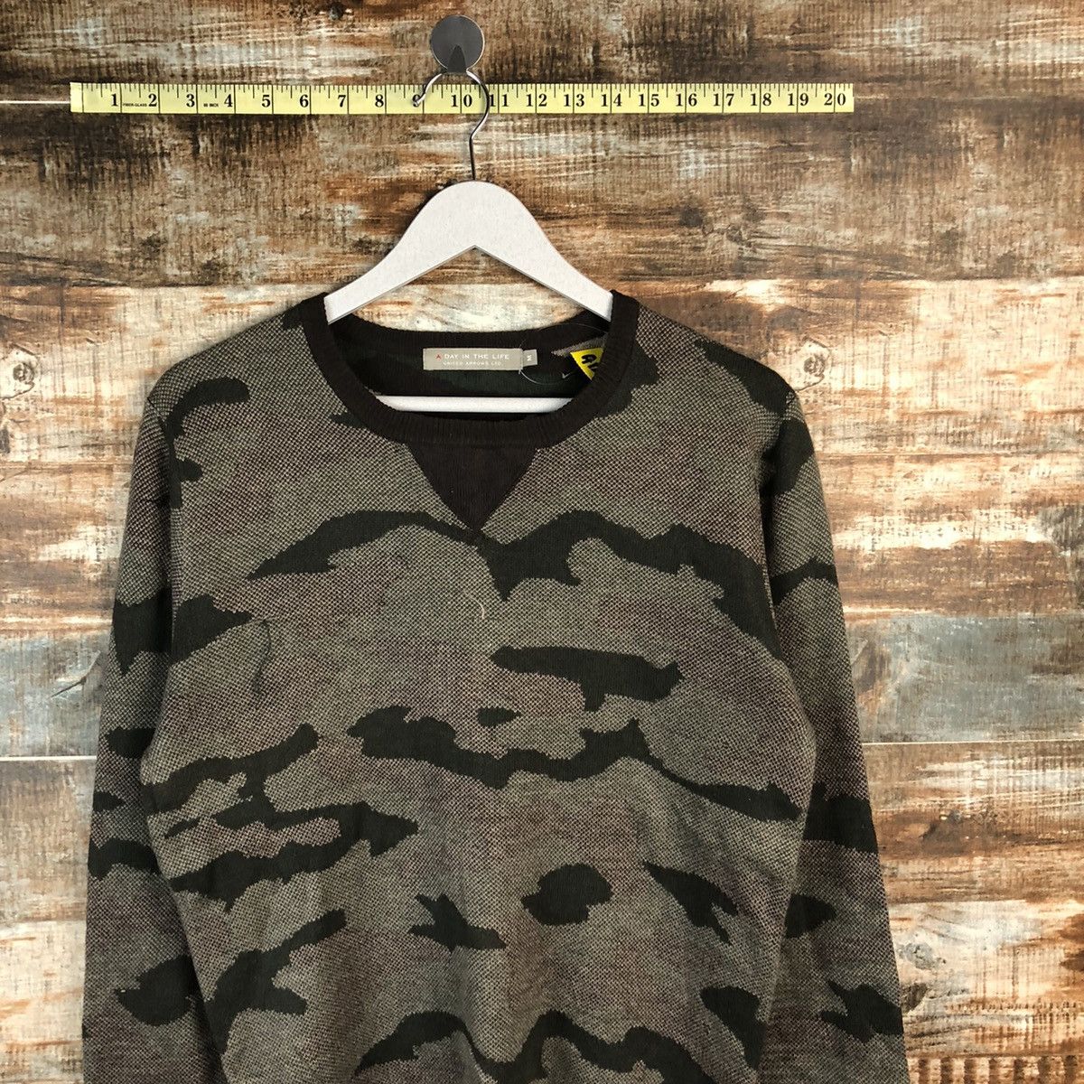 Homespun Knitwear × Japanese Brand Day in the life Camo Knitwear #A1296 Size US M / EU 48-50 / 2 - 5 Thumbnail