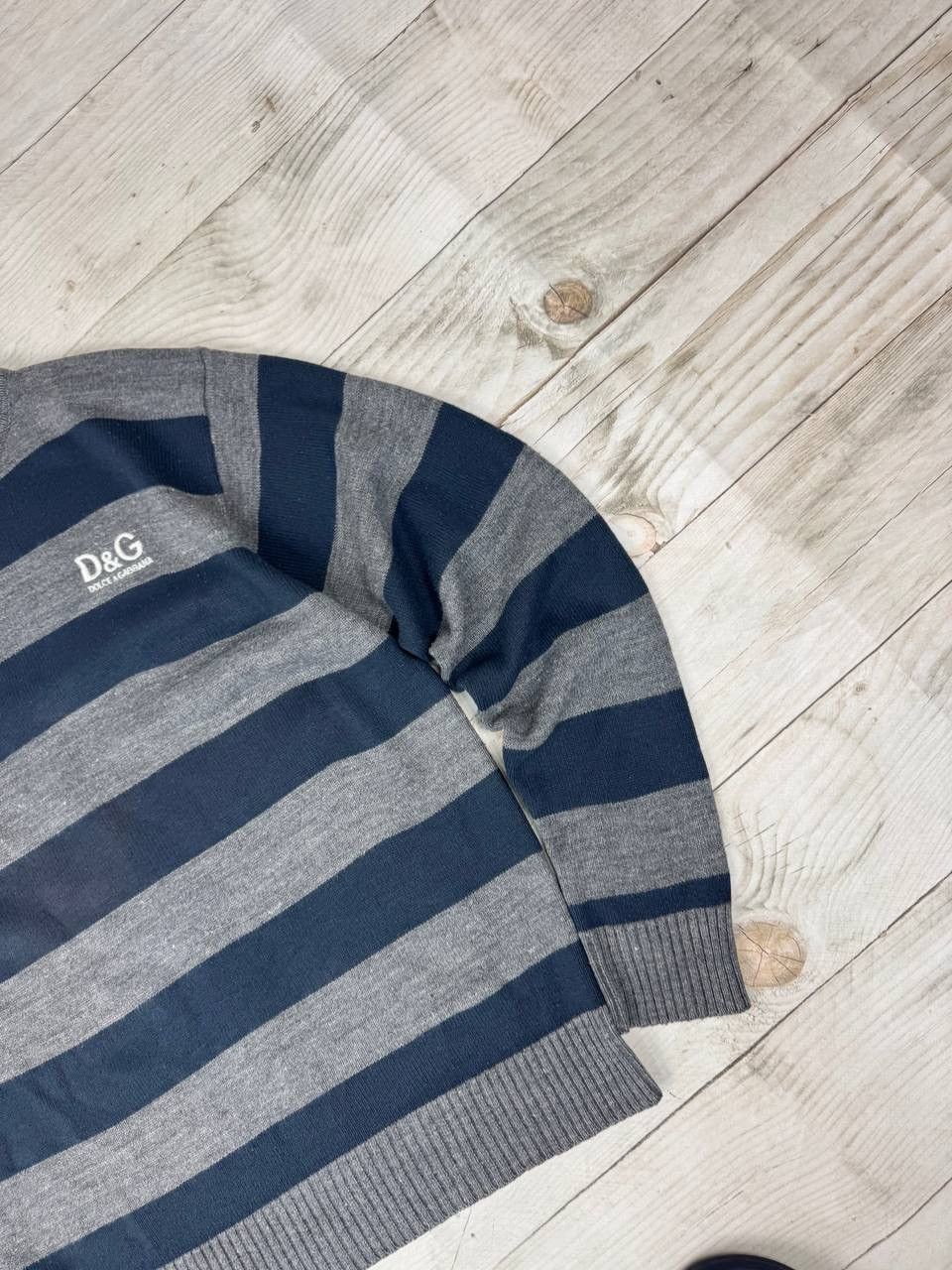 Dolce & Gabbana Vintage Dolce Gabbana Big Logo Knit Sweater Striped Size US M / EU 48-50 / 2 - 4 Thumbnail
