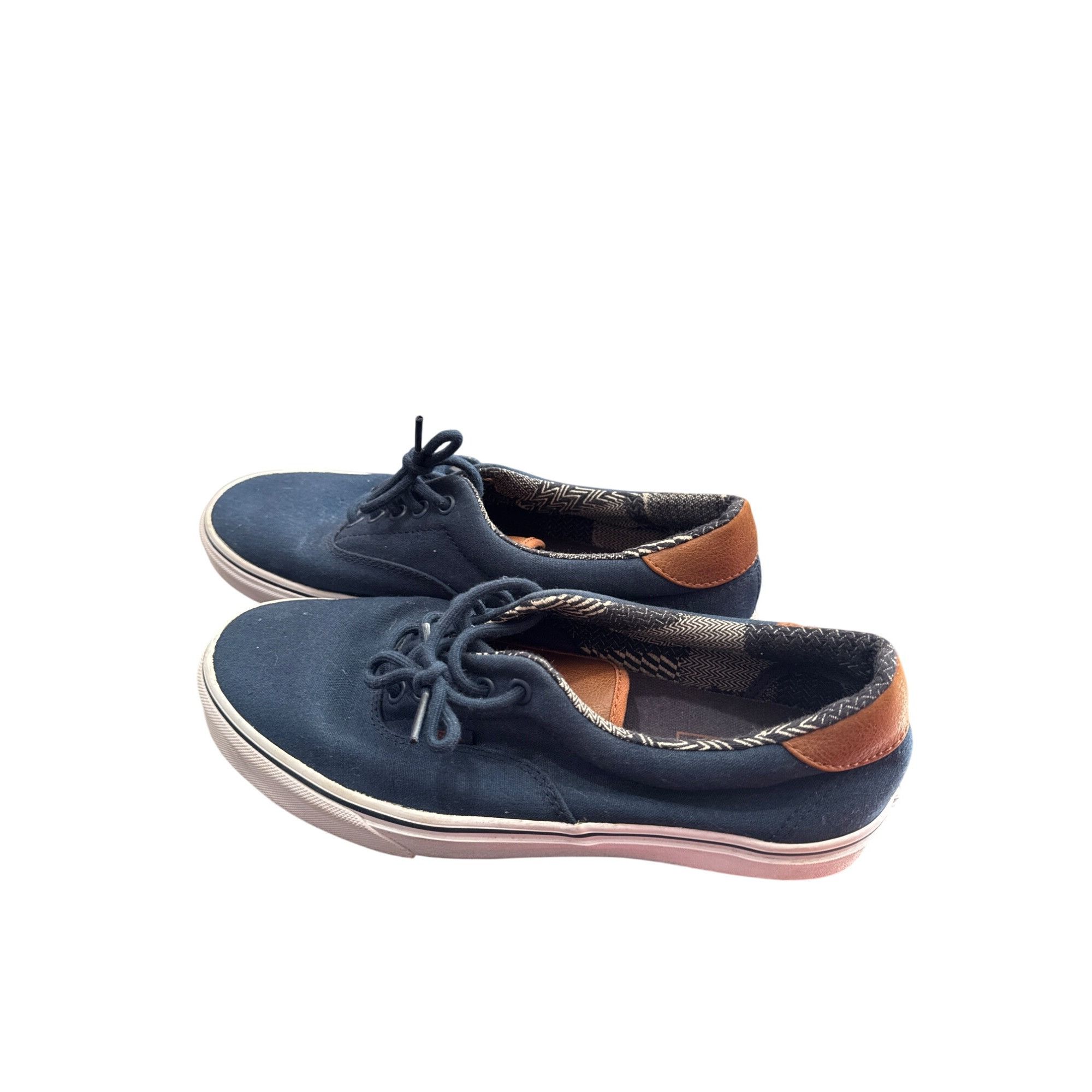Vans Vans Off The Wall Mens Blue & Brown Canvas Skate Shoes sneak Size US 9.5 / EU 42-43 - 4 Thumbnail