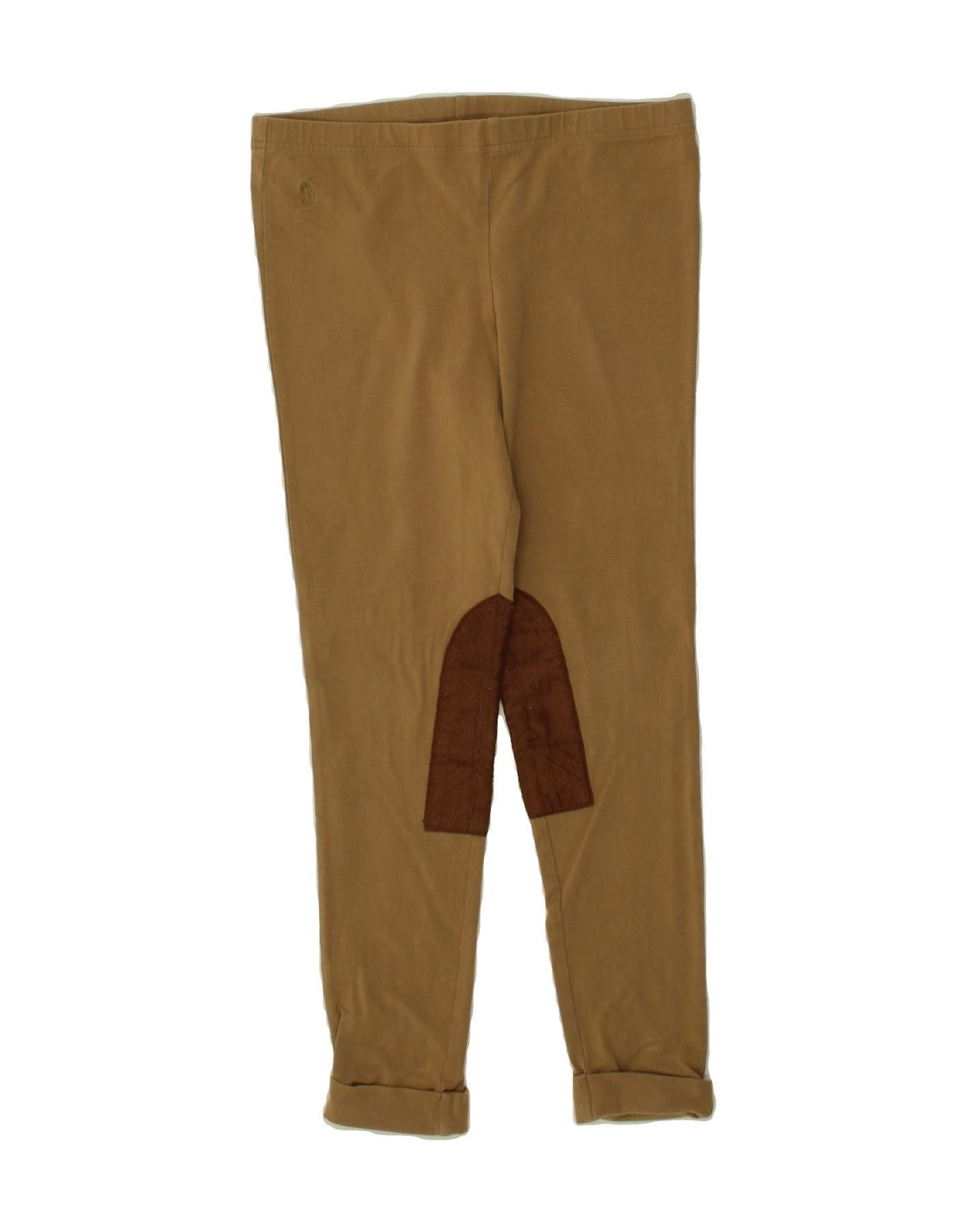 Ralph Lauren Girls Leggings 12-13 Years Large Brown Cotton Size 30" / US 8 / IT 44 - 1 Thumbnail