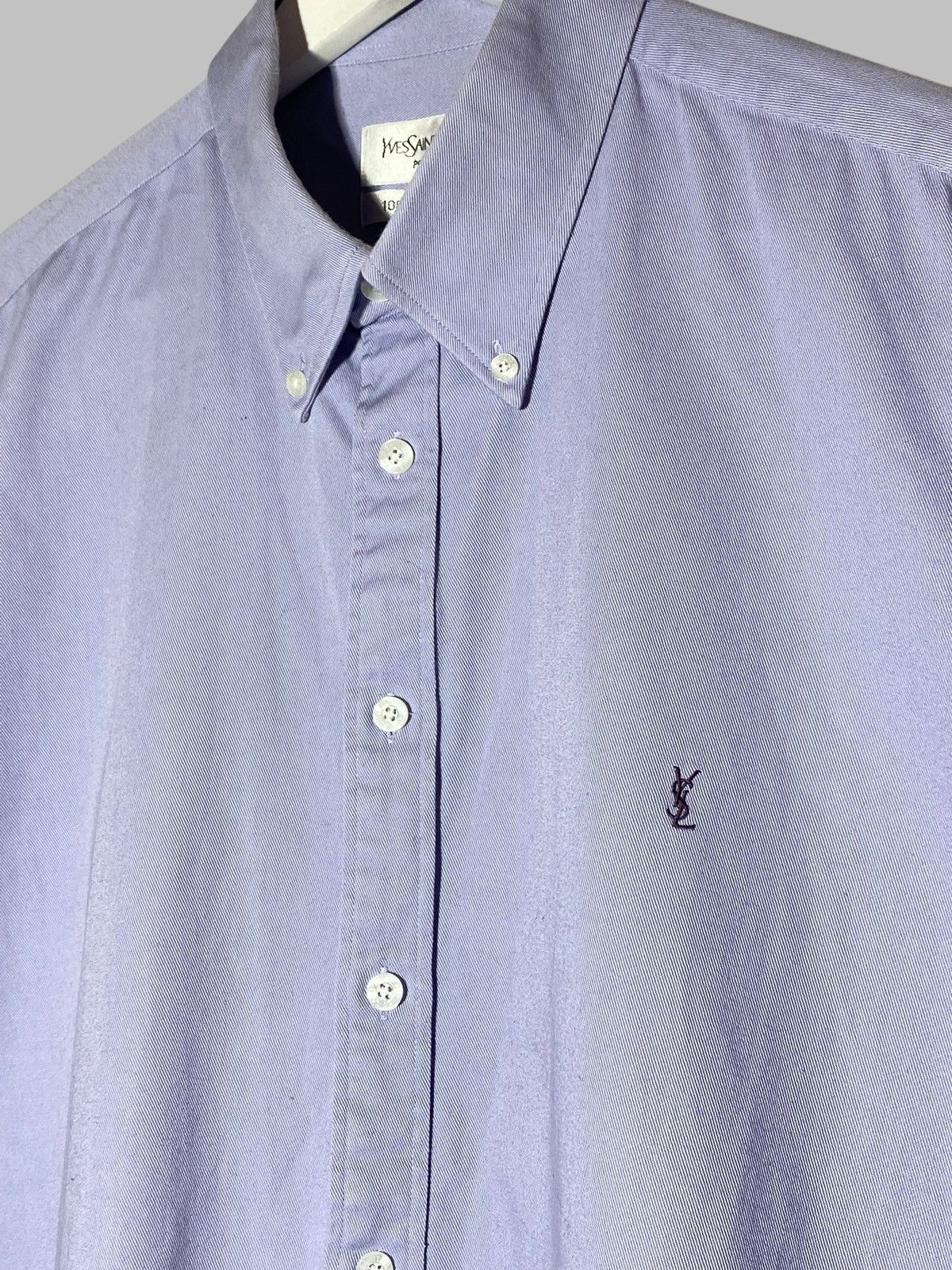 Yves Saint Laurent Vintage Yves Saint Laurent Shirt 90's lavander Size US XL / EU 56 / 4 - 3 Thumbnail