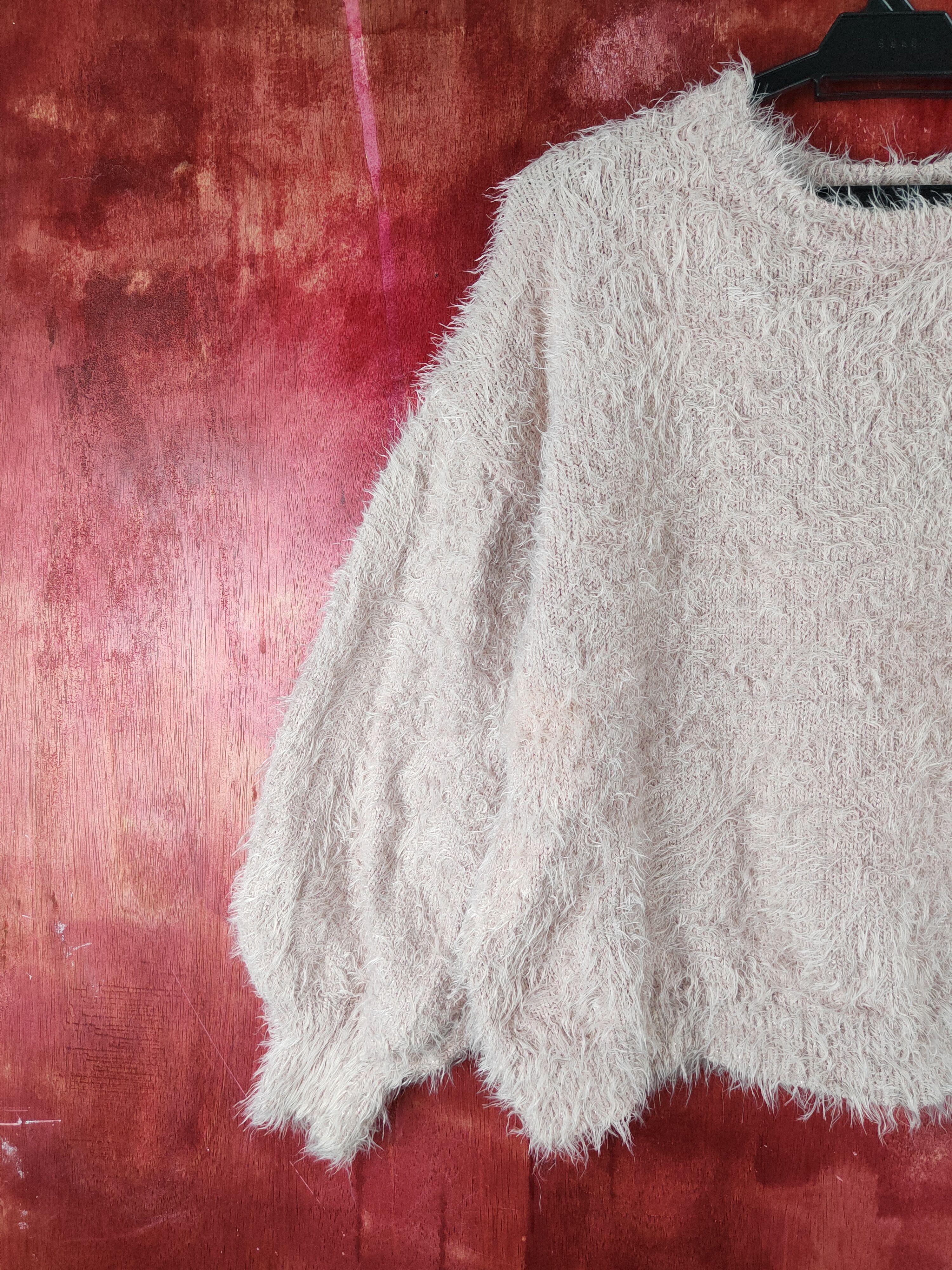GU × Japanese Brand GU Pink Shag Shaggy Fur Mohair Knitwear #S2190 Size L / US 10 / IT 46 - 3 Thumbnail