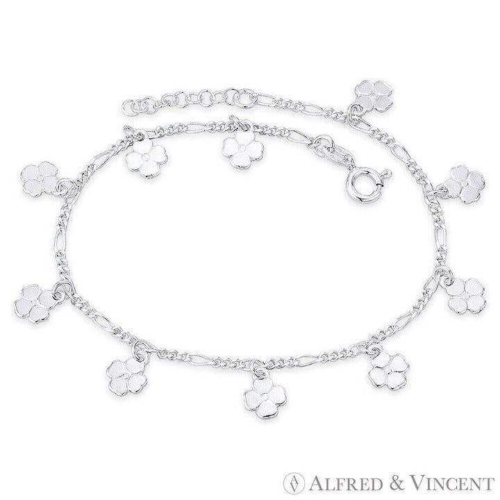 Other 4-Leaf Clover Irish Charm Figaro Italy Chain Anklet Size ONE SIZE - 1 Preview