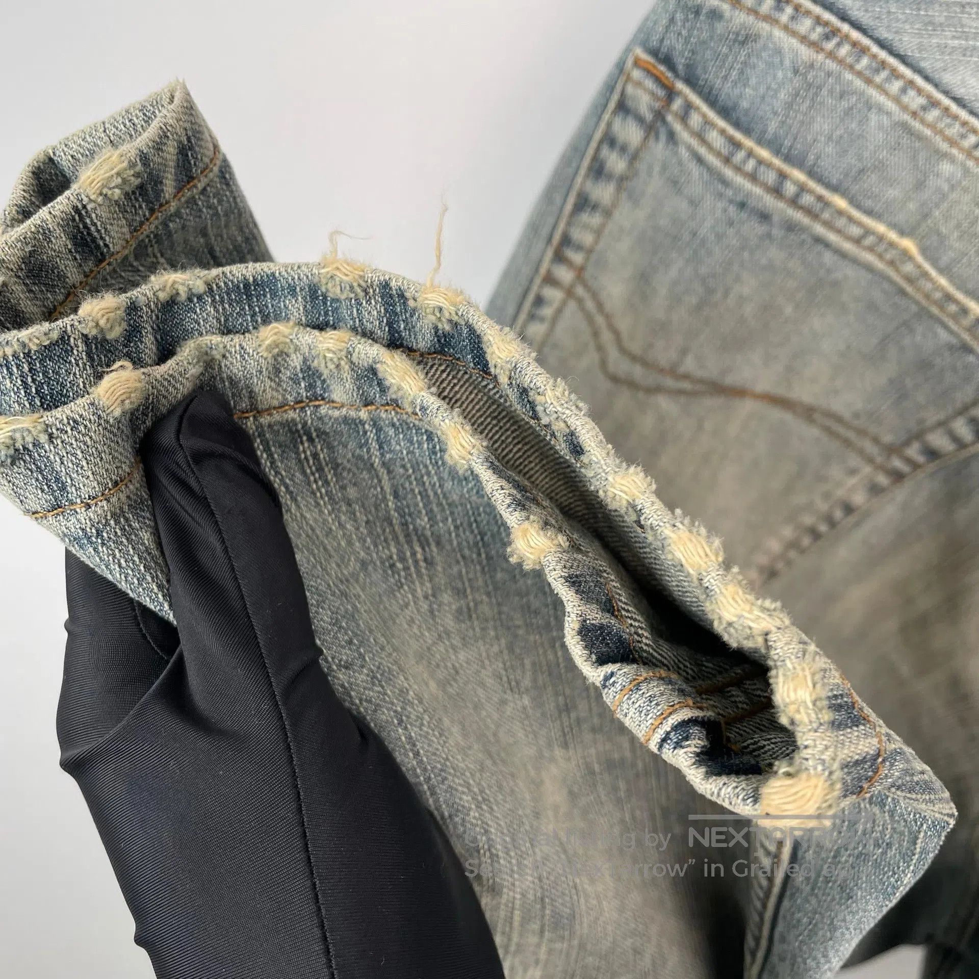 Balenciaga Balenciaga size XS Distressed Denim Wide Leg Pants Size XS Size US 27 - 9 Thumbnail