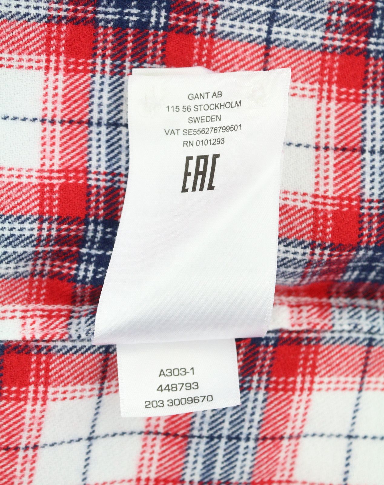 Gant FLANNEL CHECK 3XL Bright Red Button-Down Patch 87509 Size US XXL / EU 58 / 5 - 9 Thumbnail