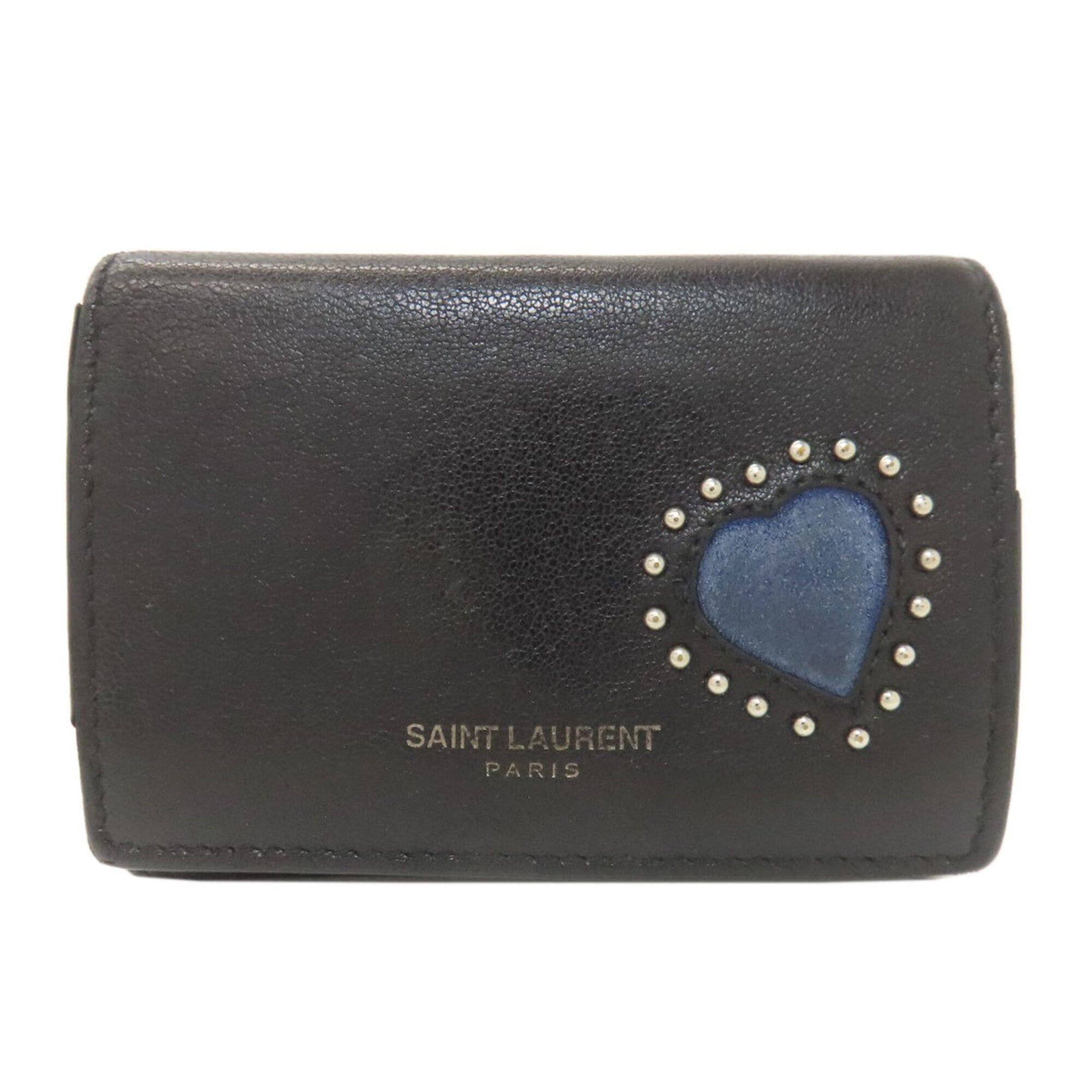 Yves Saint Laurent Yves Saint Laurent Heart Bi-fold Wallet Leather Women's YVES SAINT LAURENT Size ONE SIZE - 1 Thumbnail