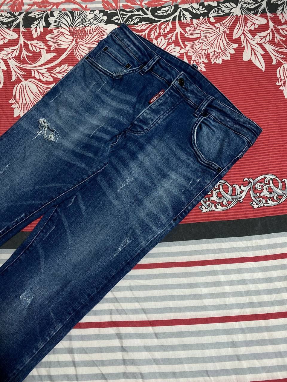 Dsquared2 × Japanese Brand Crazy Crash Dirty Baggy Faded Jean Japan Avant Garde Style Size US 32 / EU 48 - 18 Thumbnail