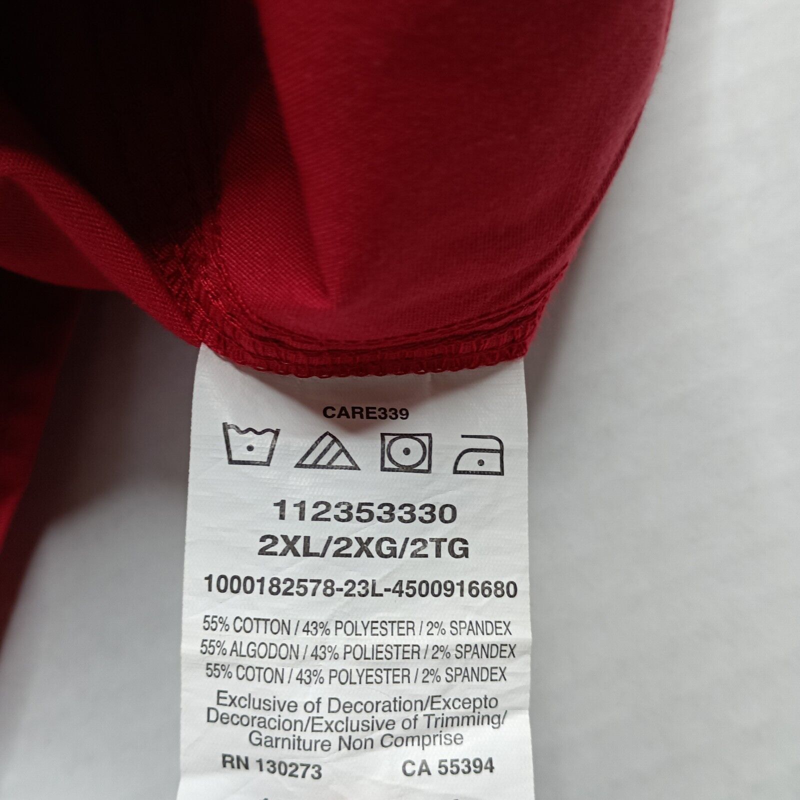 Wrangler Wrangler S/S Twill Button Up Shirt Red Relaxed Fit Size 2XL Size US XXL / EU 58 / 5 - 6 Thumbnail