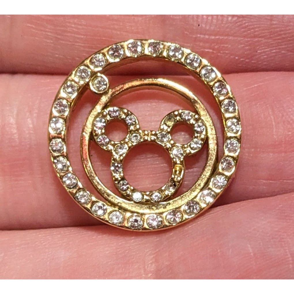 Disney Gold Rhinestone Mickey Slide Charm Size ONE SIZE - 3 Thumbnail